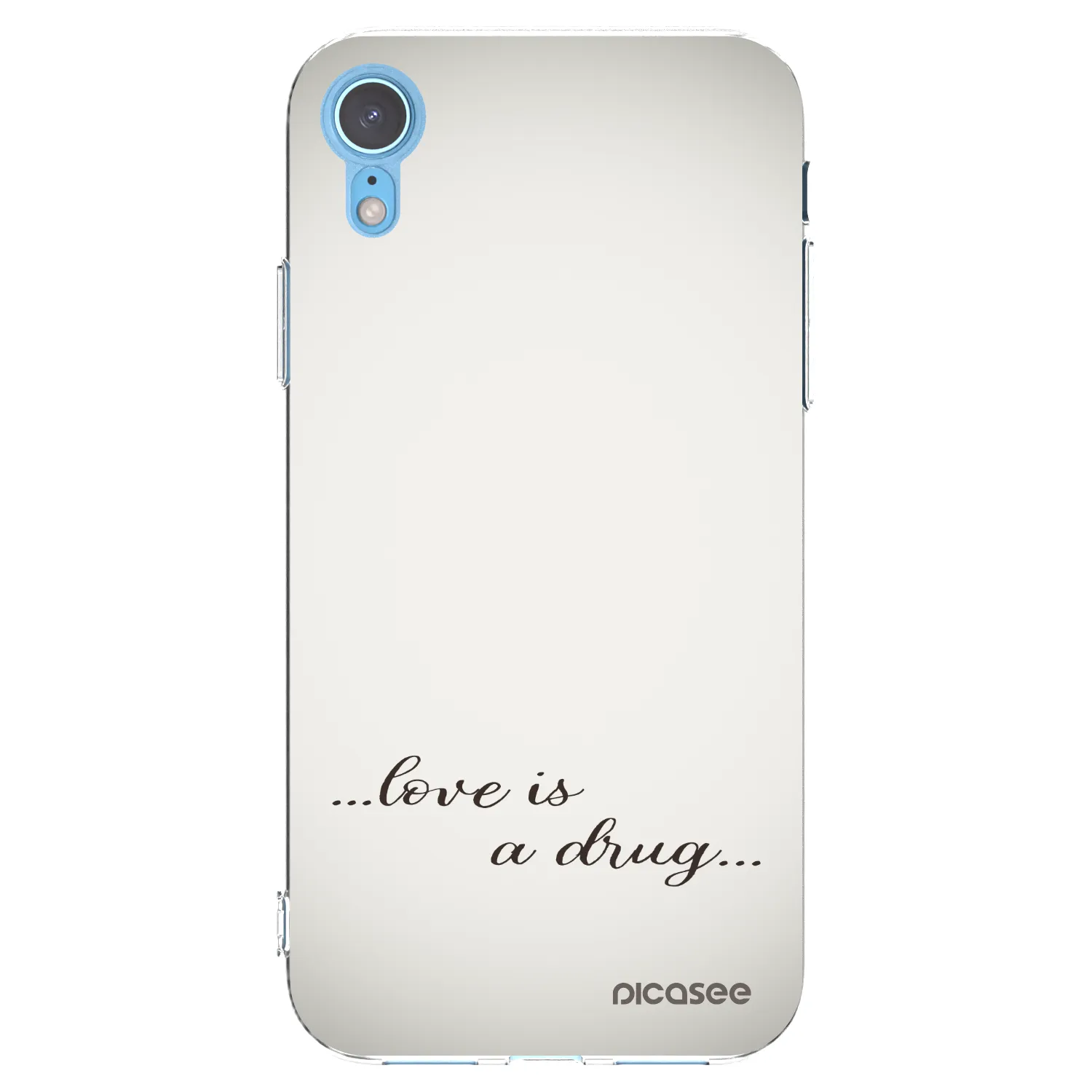 Picasee Apple iPhone XR Hülle - Transparentes Silikon - Love is a drug
