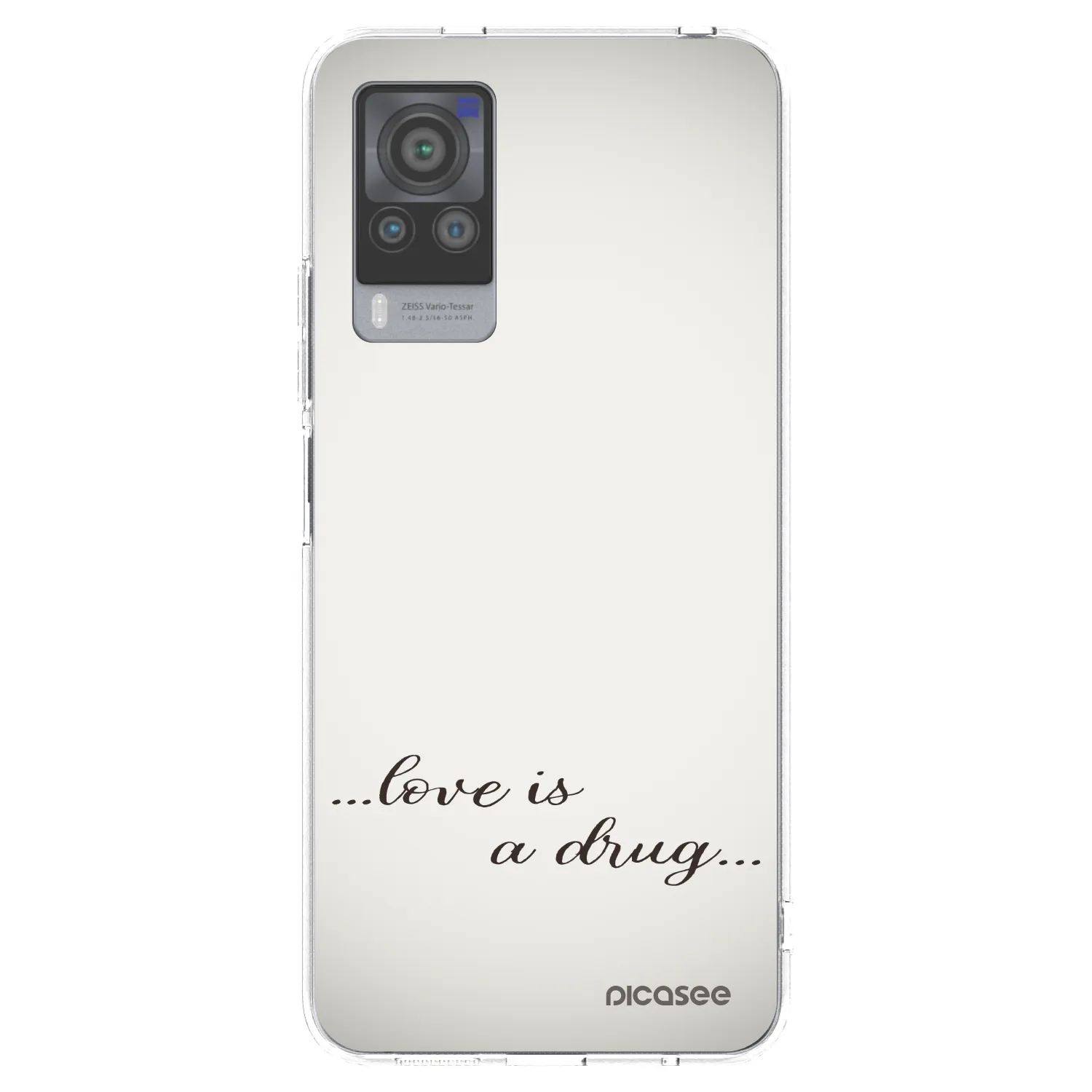 Picasee Vivo X60 Pro 5G Hülle - Transparentes Silikon - Love is a drug