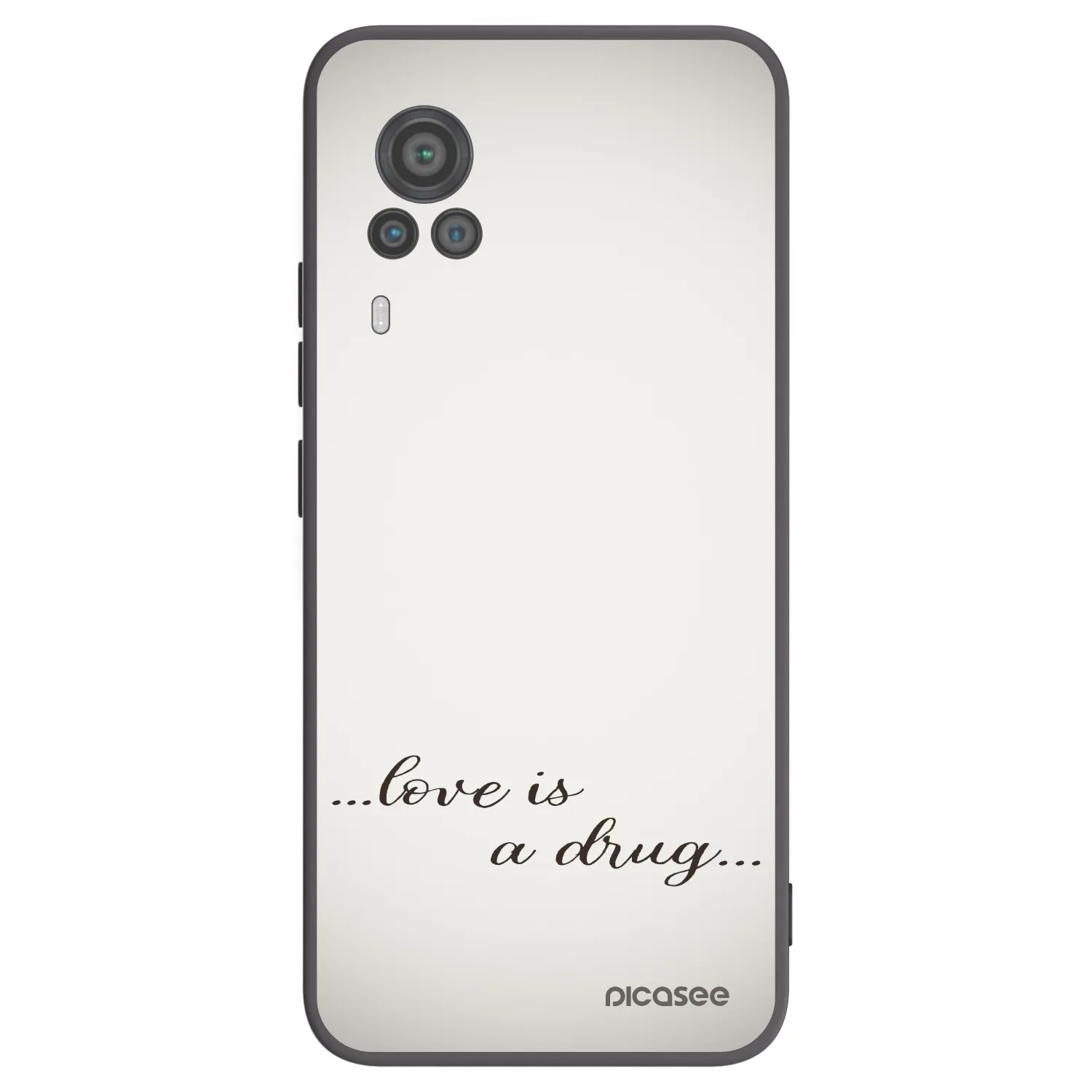 Picasee Vivo X60 Pro 5G Hülle - Schwarzes Silikon - Love is a drug