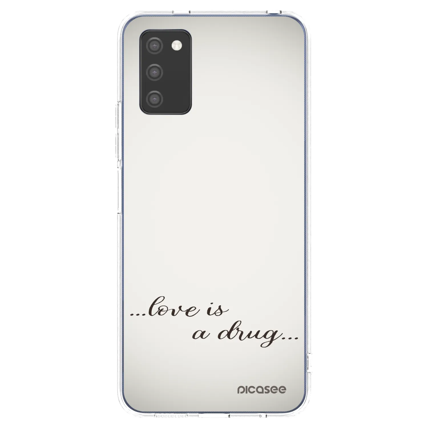 Picasee Samsung Galaxy A03s A037G Hülle - Transparentes Silikon - Love is a drug