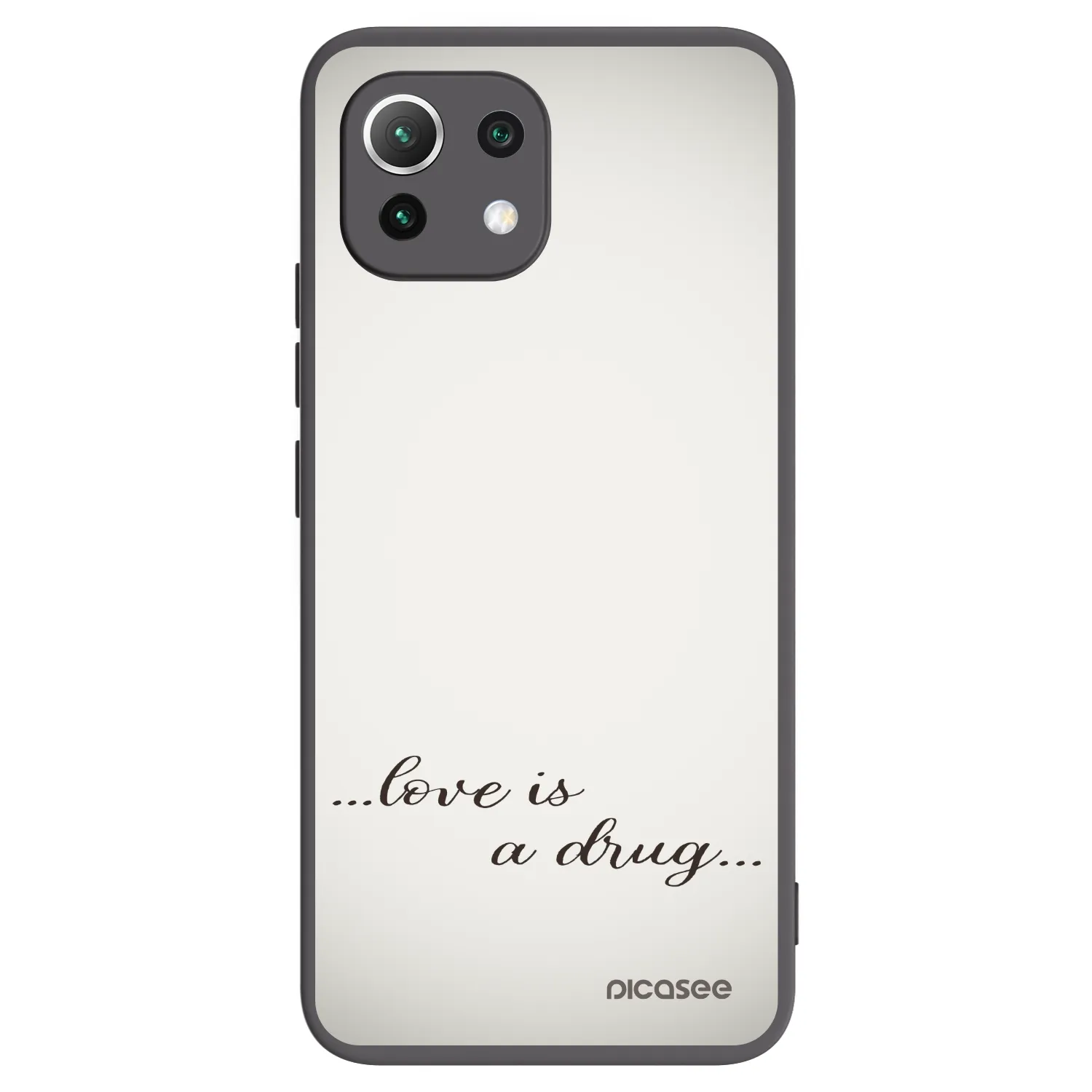 Picasee Xiaomi 11 Lite 5G NE Hülle - Schwarzes Silikon - Love is a drug