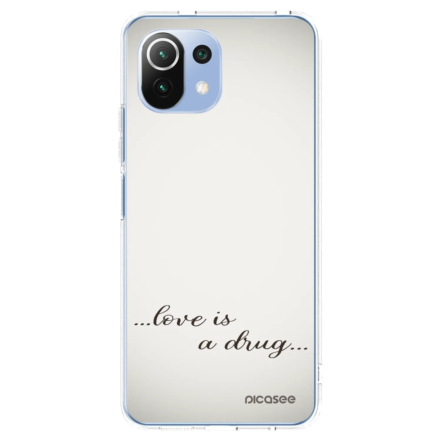 Picasee Xiaomi 11 Lite 5G NE Hülle - Transparentes Silikon - Love is a drug