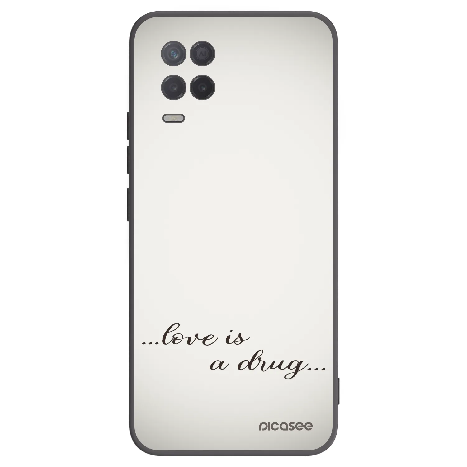 Picasee Realme 8 5G Hülle - Schwarzes Silikon - Love is a drug