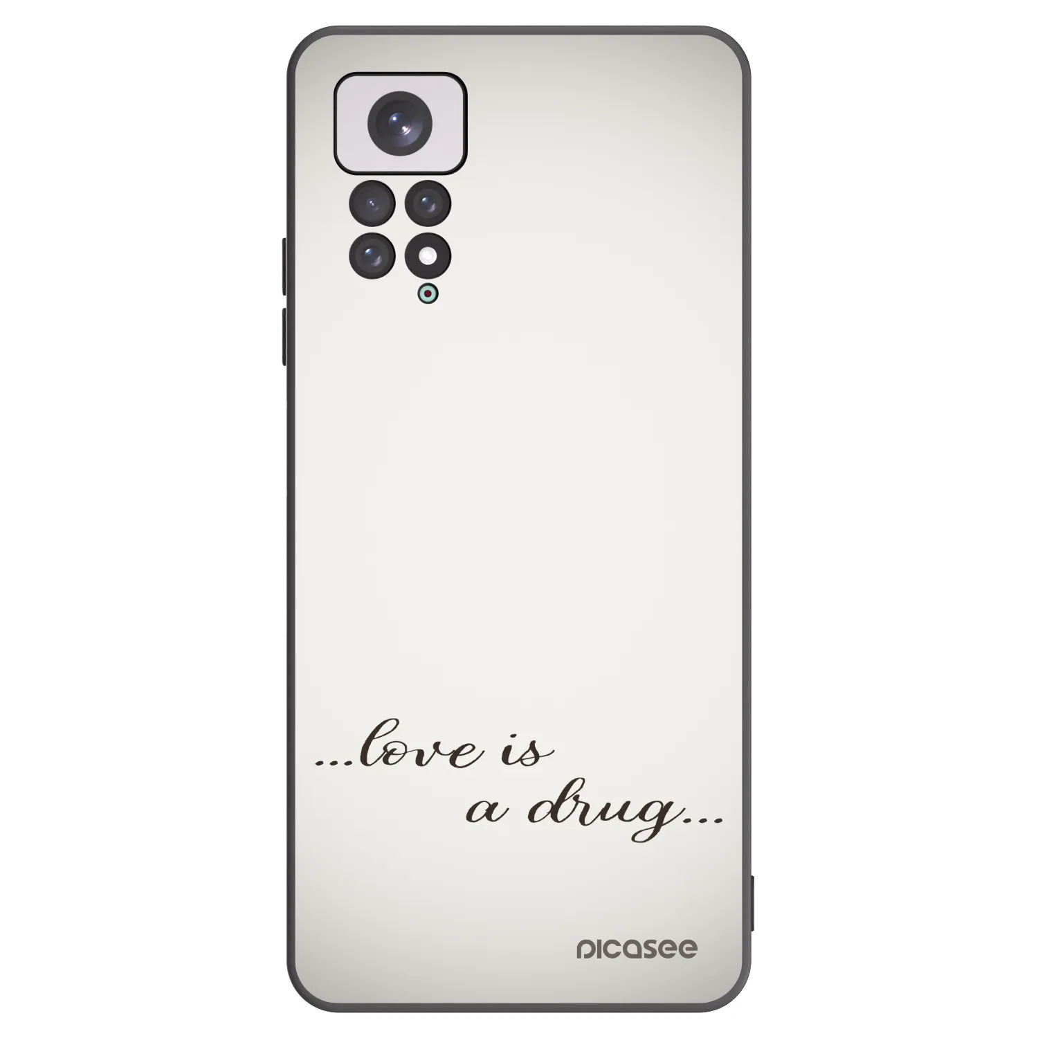 Picasee Xiaomi Redmi Note 11 Hülle - Schwarzes Silikon - Love is a drug