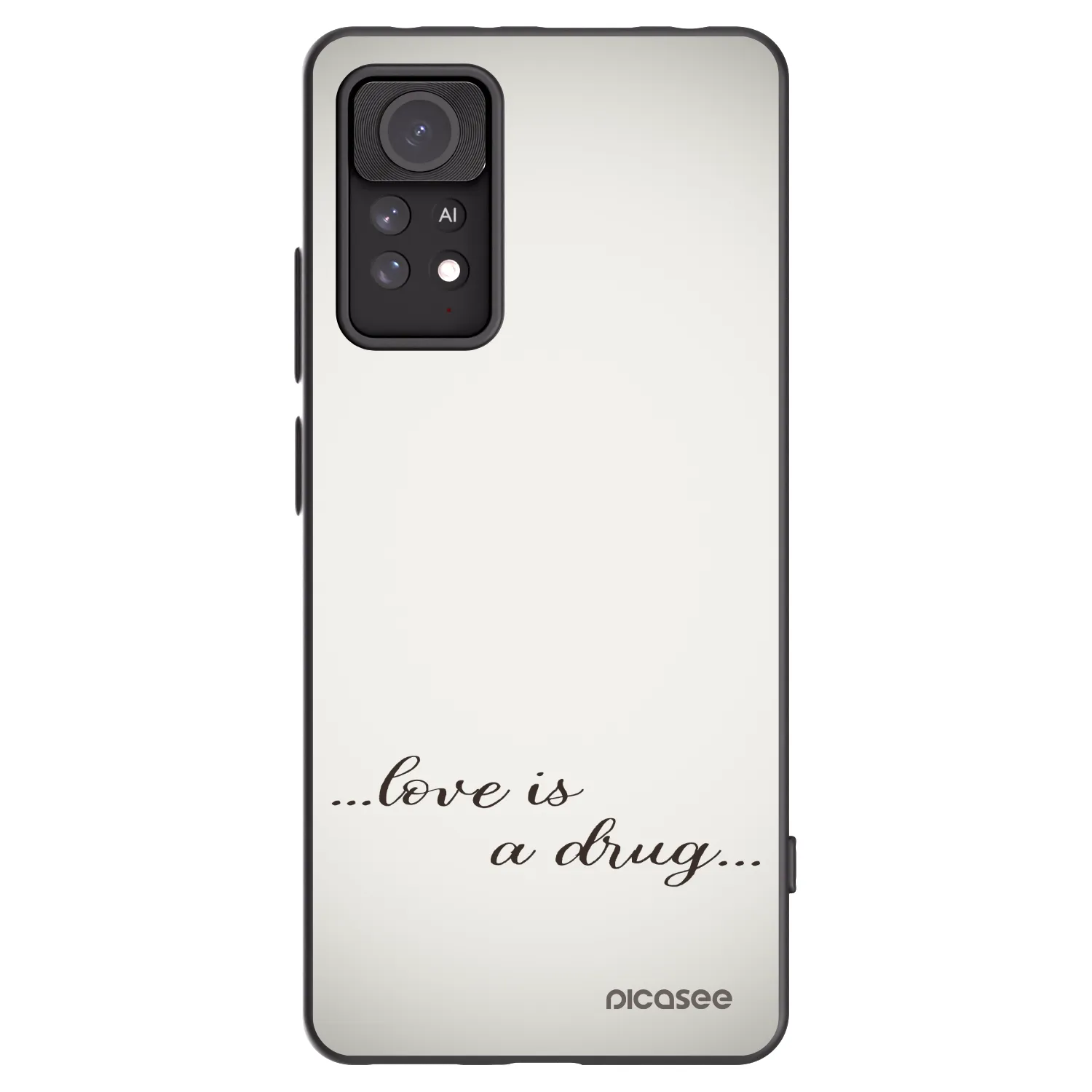Picasee Xiaomi Redmi Note 11 Pro 5G Hülle - Schwarzes Silikon - Love is a drug