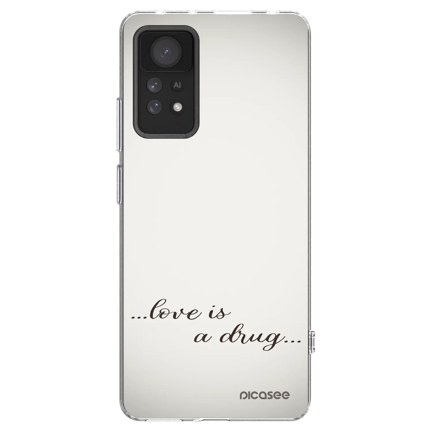 Picasee Xiaomi Redmi Note 11 Pro 5G Hülle - Transparentes Silikon - Love is a drug