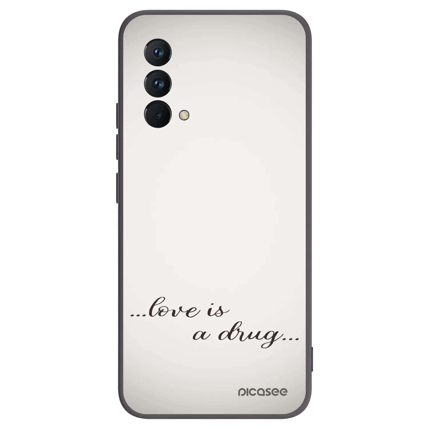 Picasee Realme GT Master Edition 5G Hülle - Schwarzes Silikon - Love is a drug