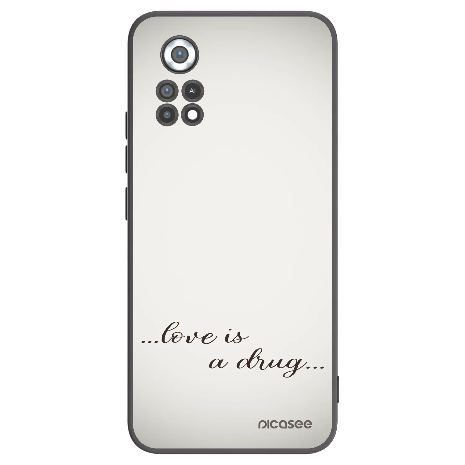 Picasee Xiaomi Poco X4 Pro 5G Hülle - Schwarzes Silikon - Love is a drug