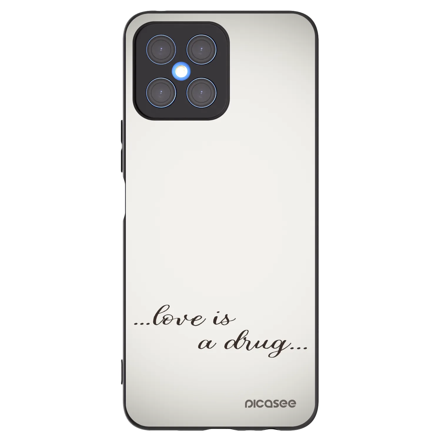 Picasee Honor X8 4G Hülle - Schwarzes Silikon - Love is a drug