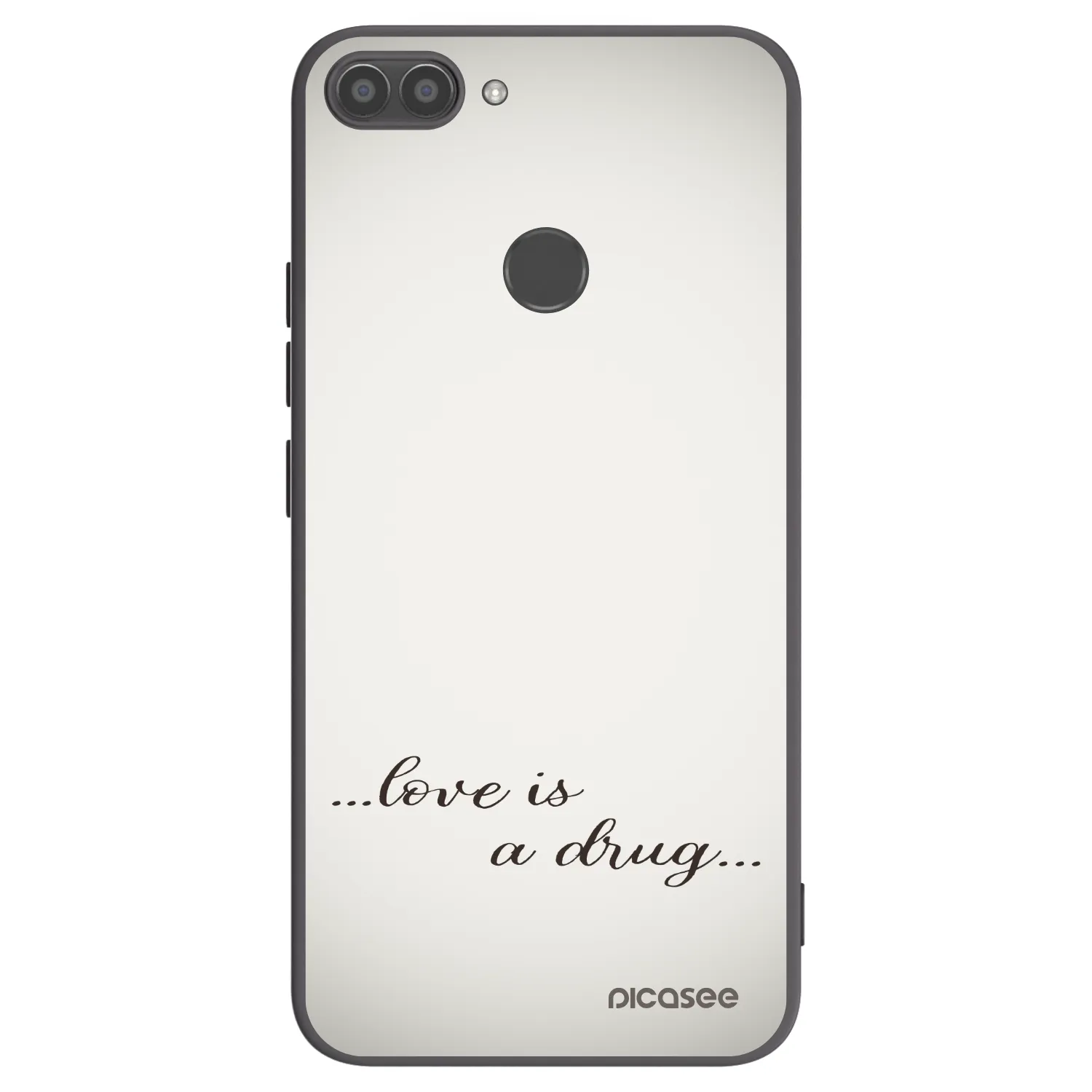 Picasee Huawei P Smart Hülle - Schwarzes Silikon - Love is a drug