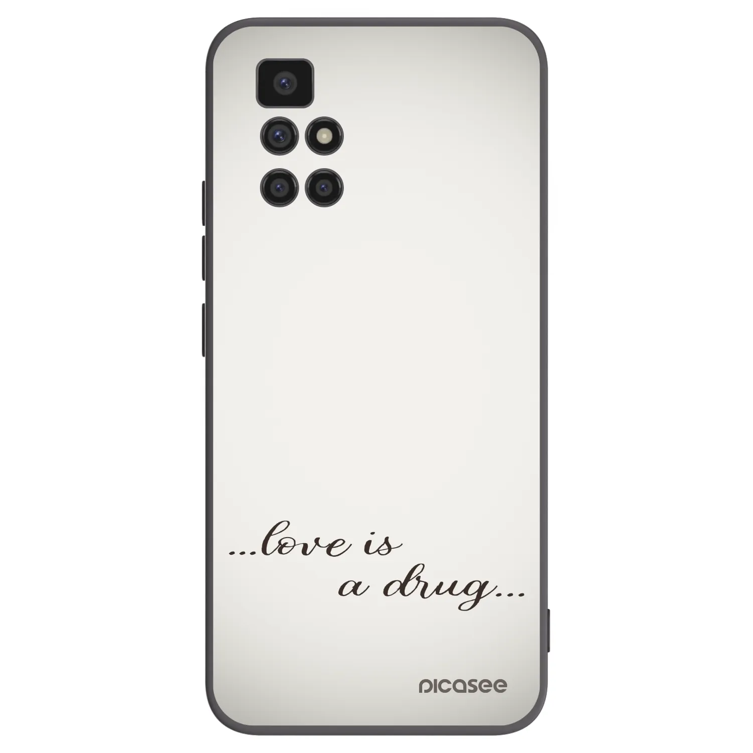 Picasee Xiaomi Redmi 10 (2022) Hülle - Schwarzes Silikon - Love is a drug
