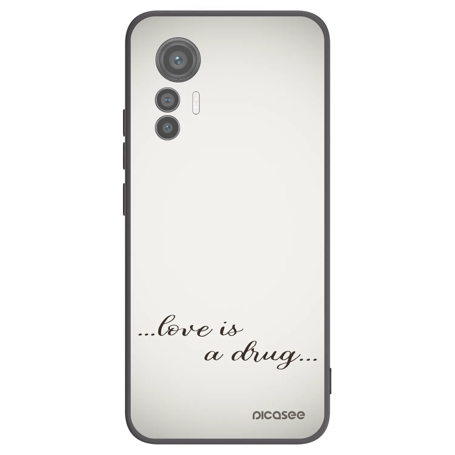 Picasee Xiaomi 12 Lite Hülle - Schwarzes Silikon - Love is a drug