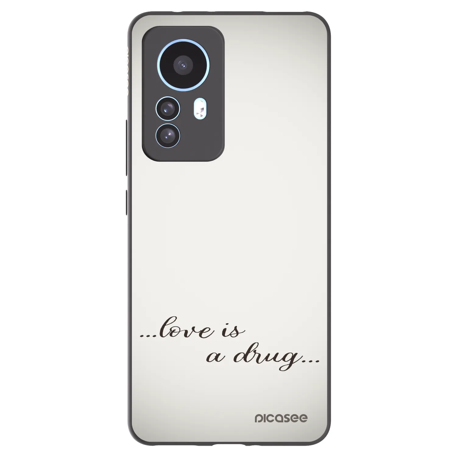 Picasee Xiaomi 12T Pro Hülle - Schwarzes Silikon - Love is a drug
