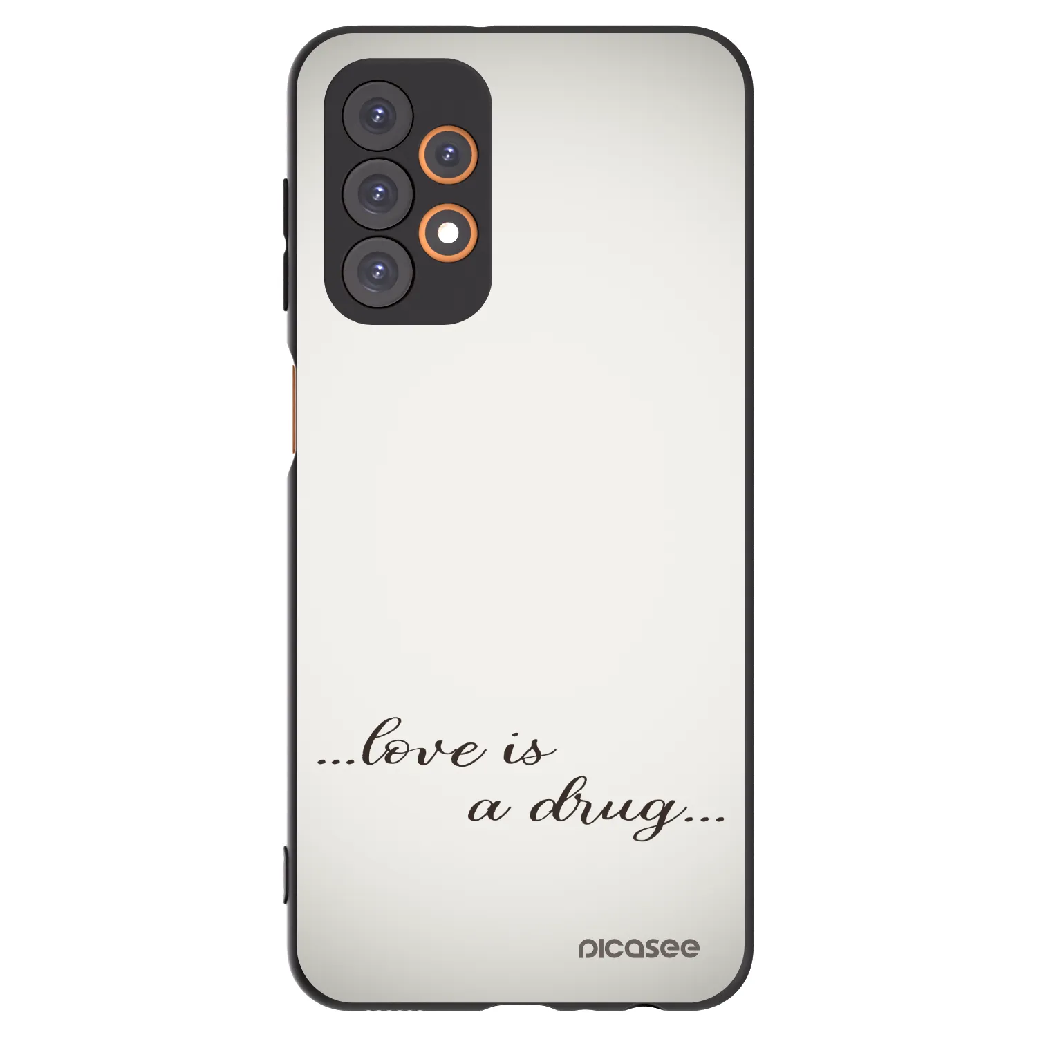 Picasee Samsung Galaxy A23 A236B 5G Hülle - Schwarzes Silikon - Love is a drug