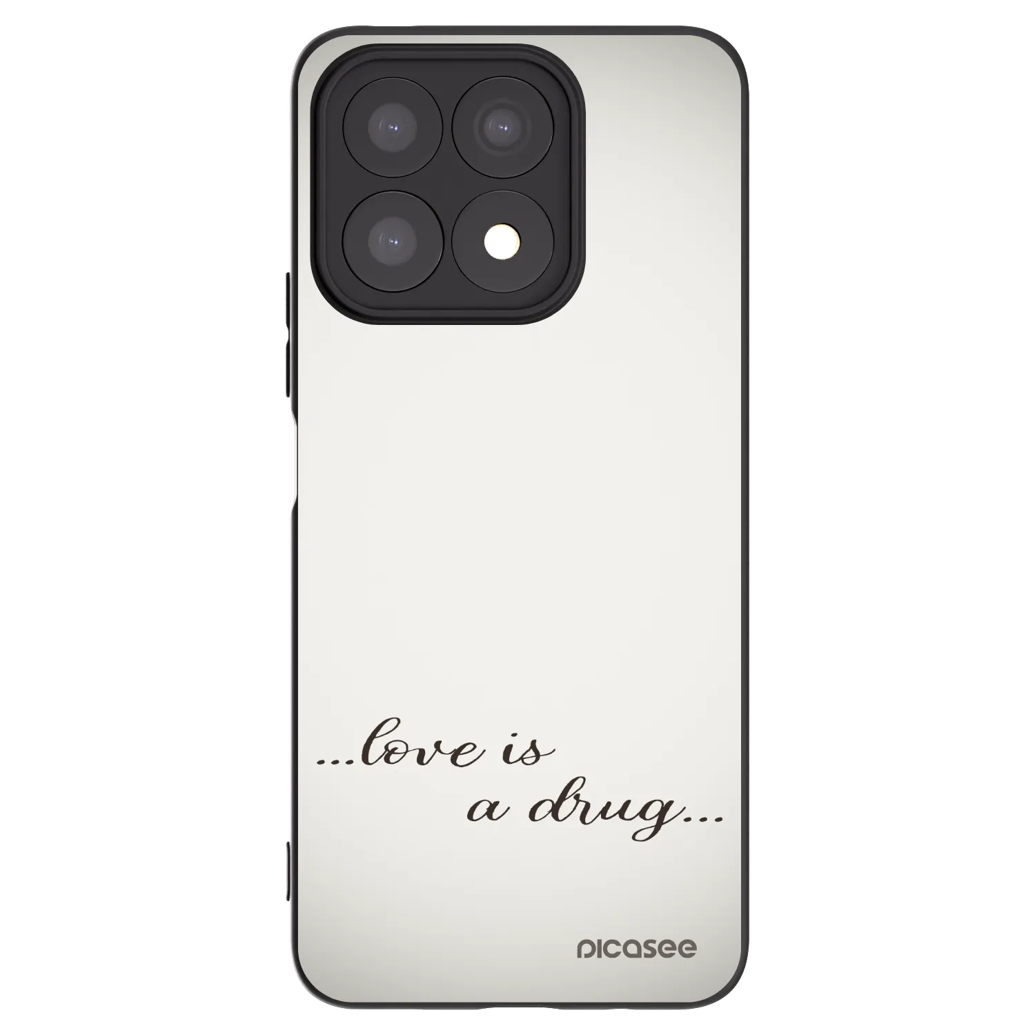 Picasee Honor X8a Hülle - Schwarzes Silikon - Love is a drug