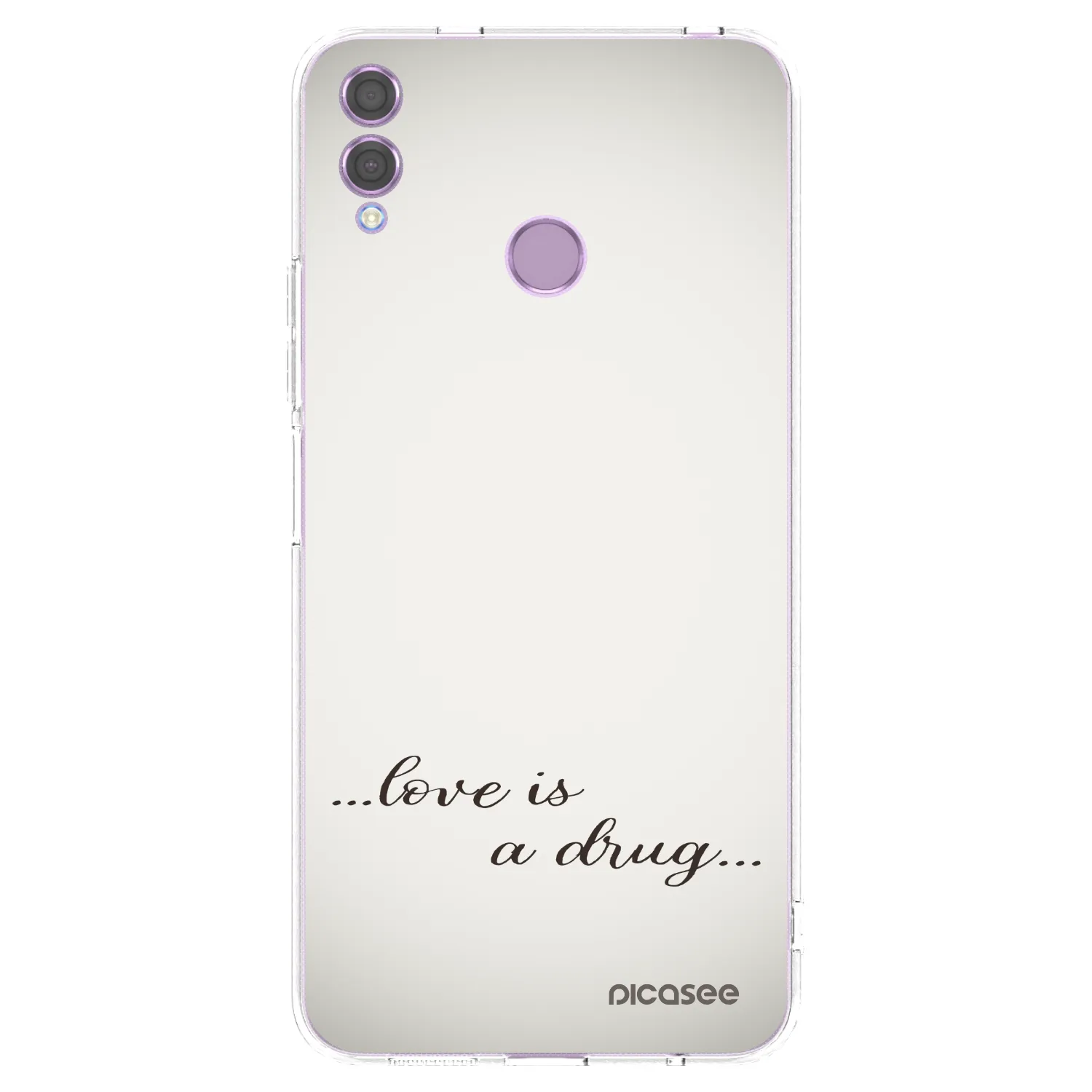 Picasee Honor 8X Hülle - Transparentes Silikon - Love is a drug