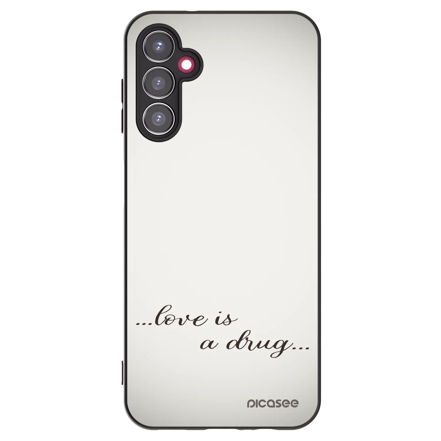 Picasee Samsung Galaxy A14 5G A146P Hülle - Schwarzes Silikon - Love is a drug