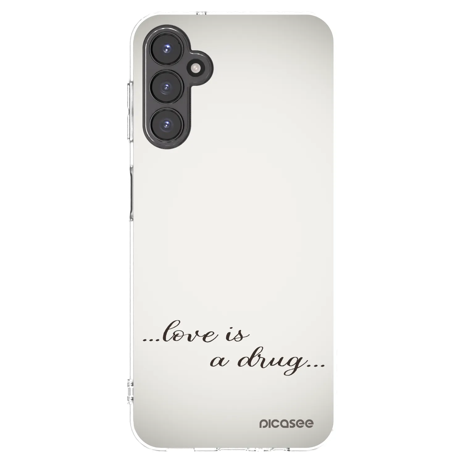 Picasee Samsung Galaxy A14 5G A146P Hülle - Transparentes Silikon - Love is a drug