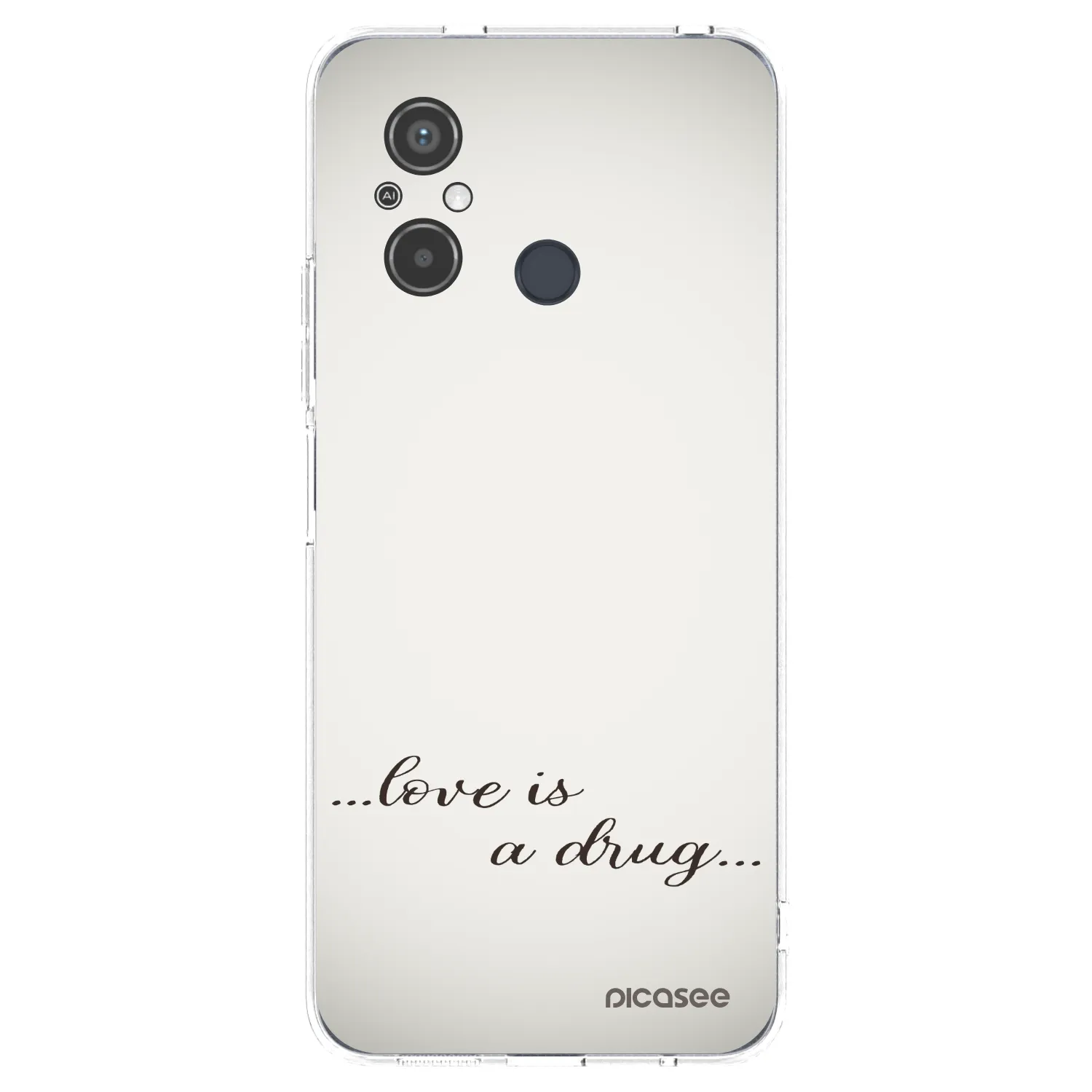 Picasee Xiaomi Redmi 12C Hülle - Transparentes Silikon - Love is a drug