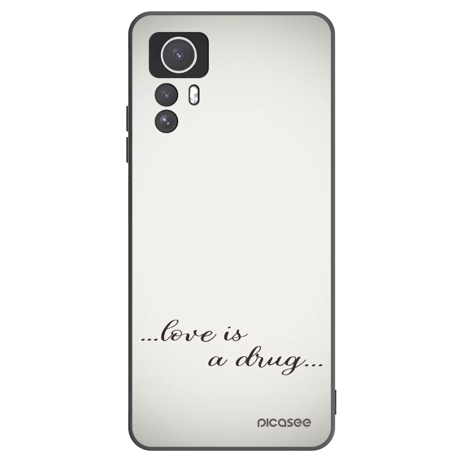 Picasee Xiaomi Redmi Note 12S Hülle - Schwarzes Silikon - Love is a drug