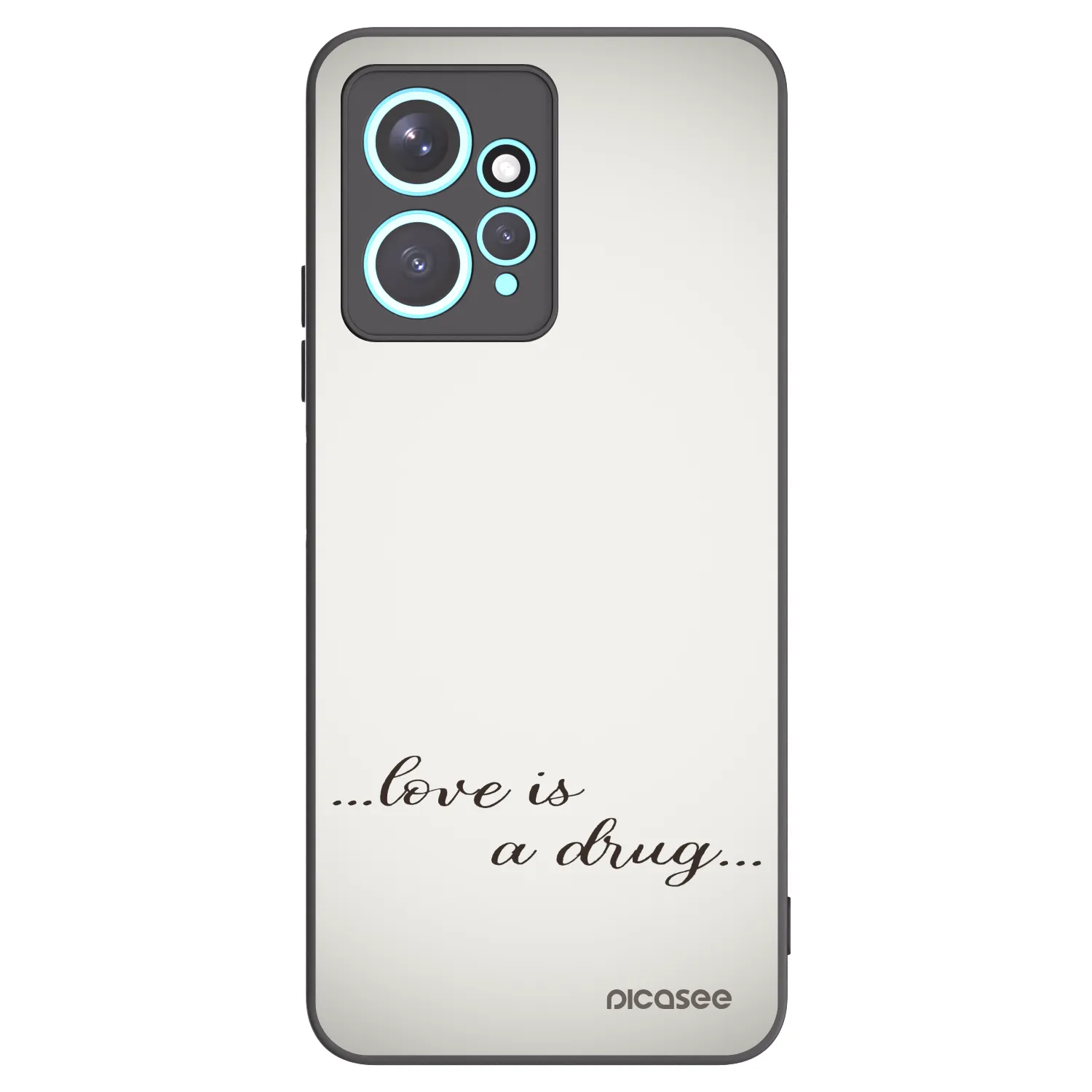 Picasee Xiaomi Redmi Note 12 4G Hülle - Schwarzes Silikon - Love is a drug