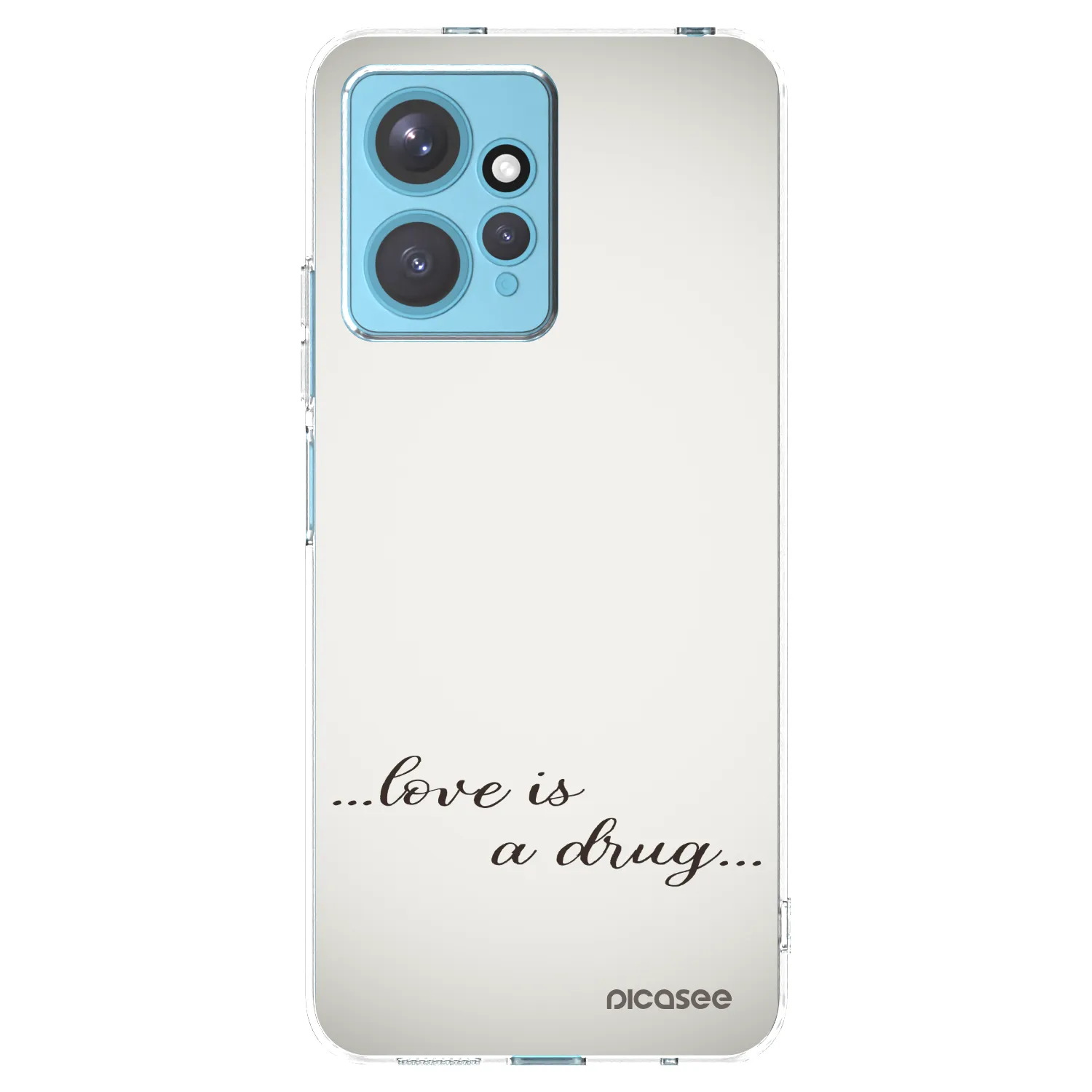 Picasee Xiaomi Redmi Note 12 4G Hülle - Transparentes Silikon - Love is a drug
