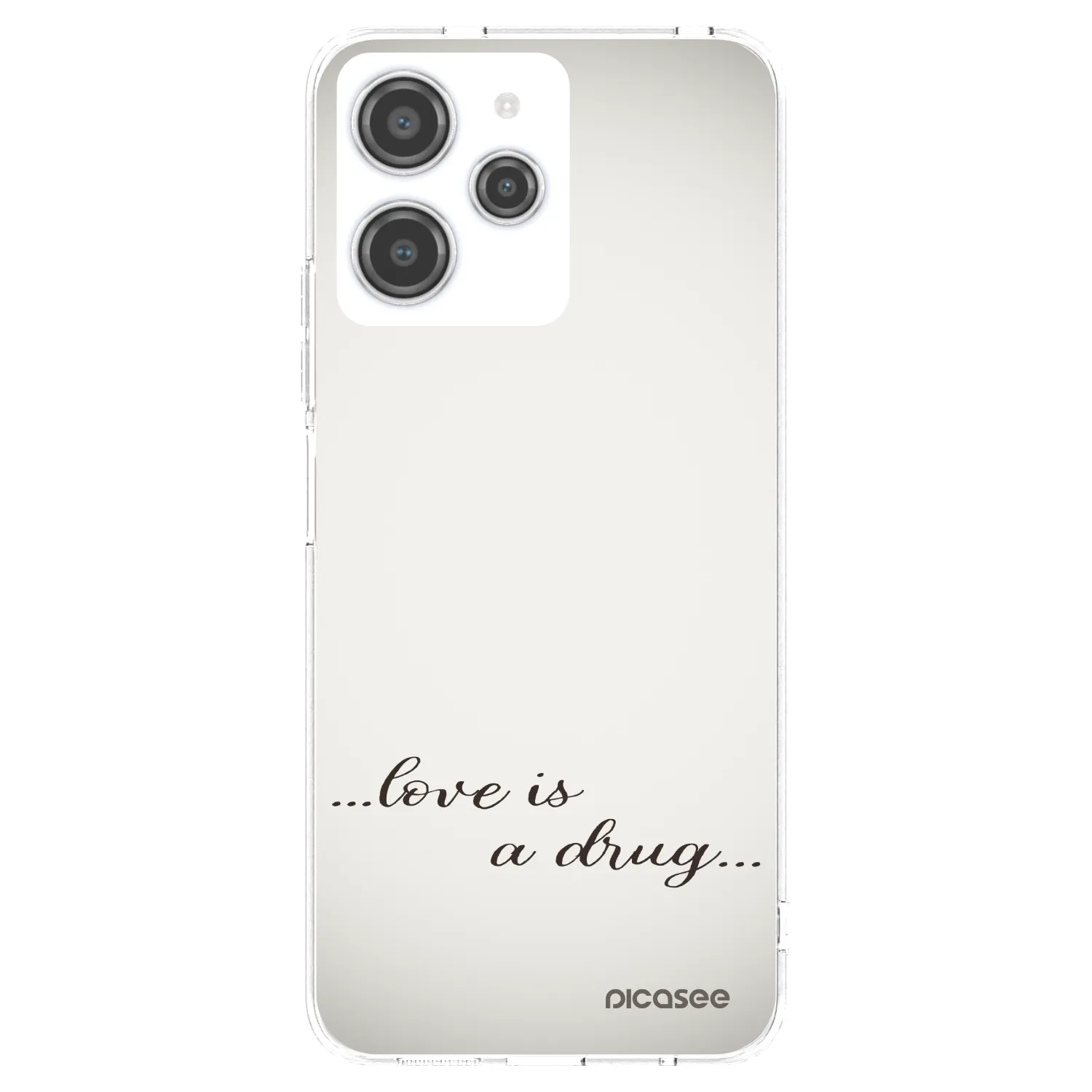 Picasee Xiaomi Redmi 12 4G Hülle - Transparentes Silikon - Love is a drug