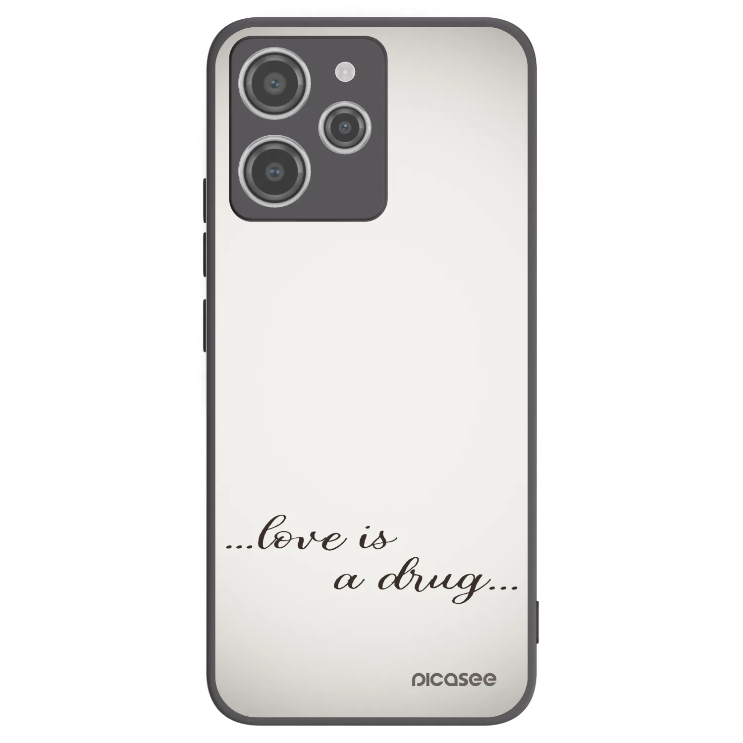 Picasee Xiaomi Redmi 12 4G Hülle - Schwarzes Silikon - Love is a drug