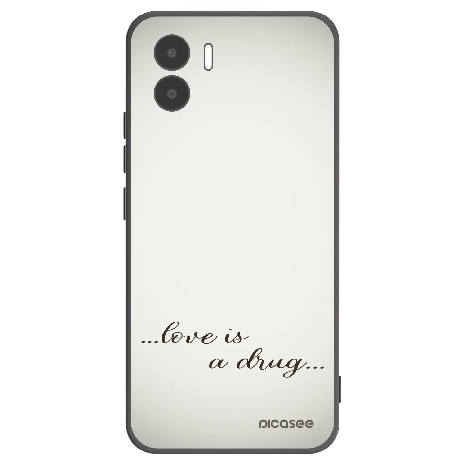 Picasee Xiaomi Redmi A2 Hülle - Schwarzes Silikon - Love is a drug