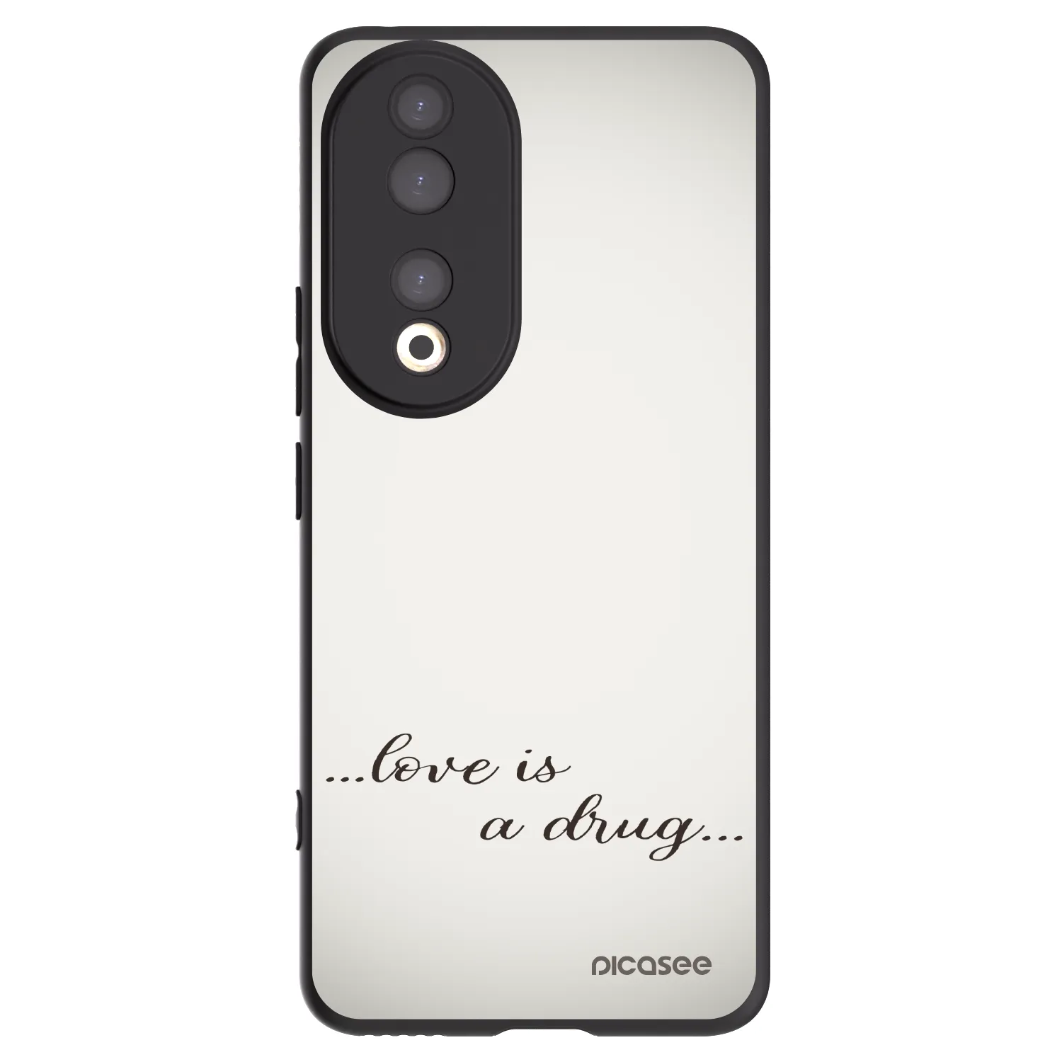 Picasee Honor 90 5G Hülle - Schwarzes Silikon - Love is a drug