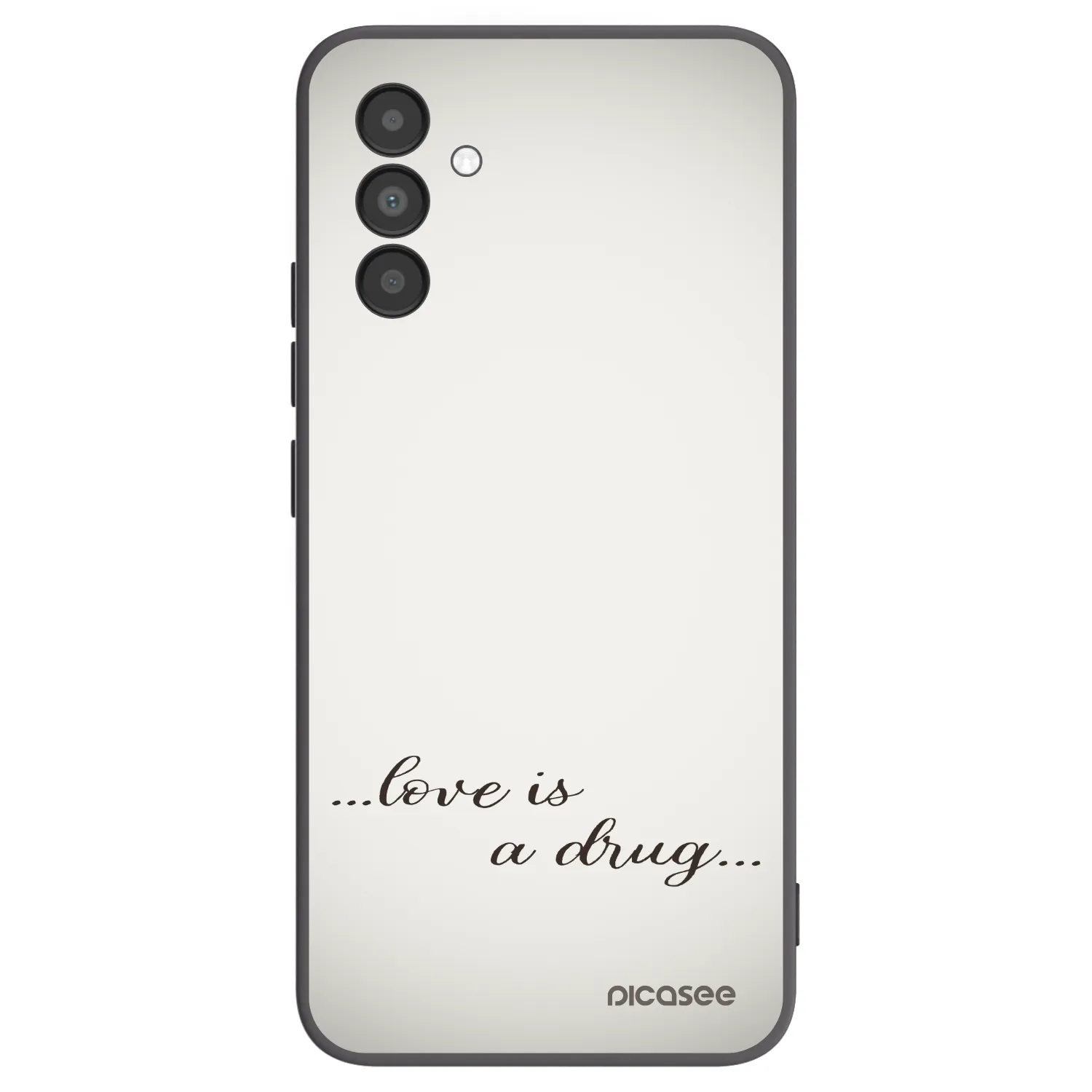 Picasee Samsung Galaxy A04s A047F Hülle - Schwarzes Silikon - Love is a drug
