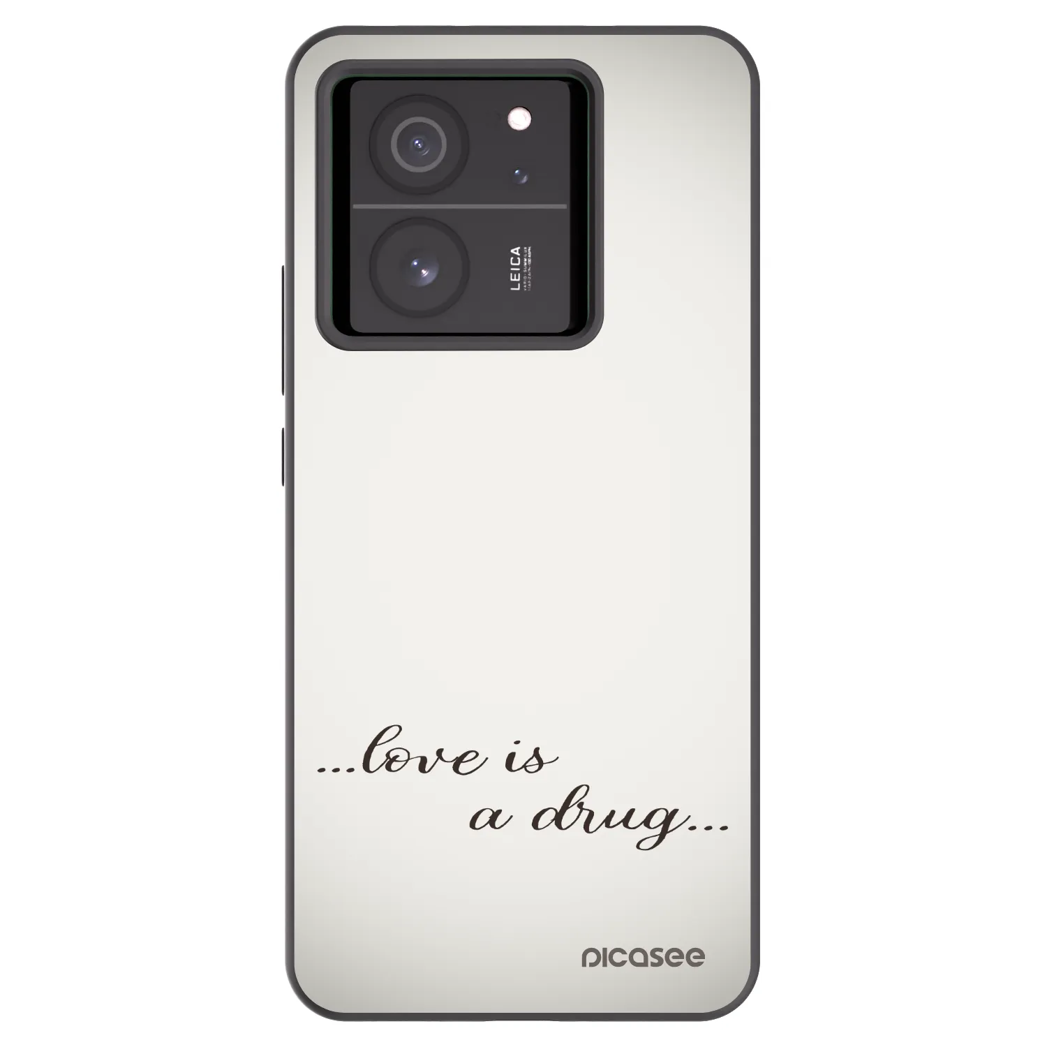 Picasee Xiaomi 13T Pro Hülle - Schwarzes Silikon - Love is a drug