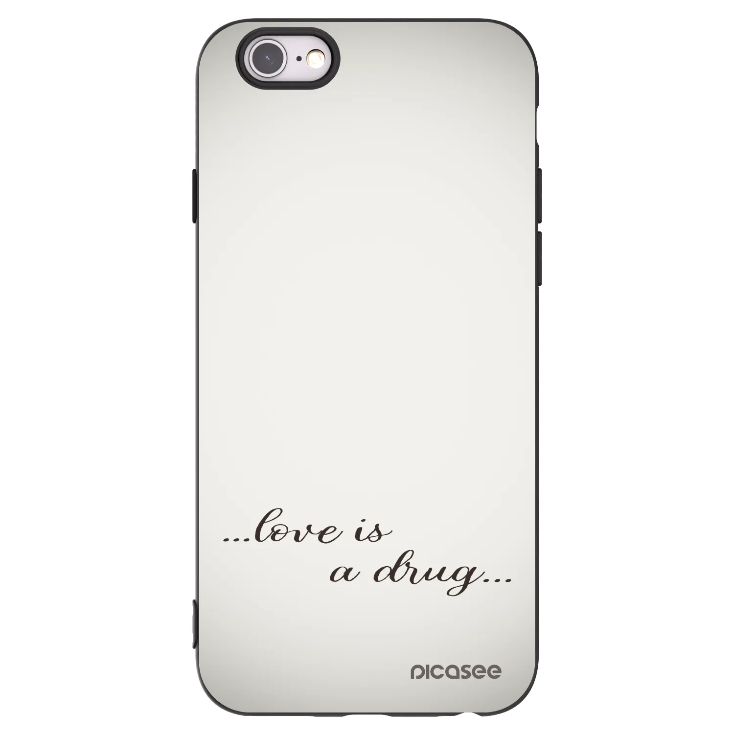 Picasee Apple iPhone 6/6S Hülle - Schwarzes Silikon - Love is a drug