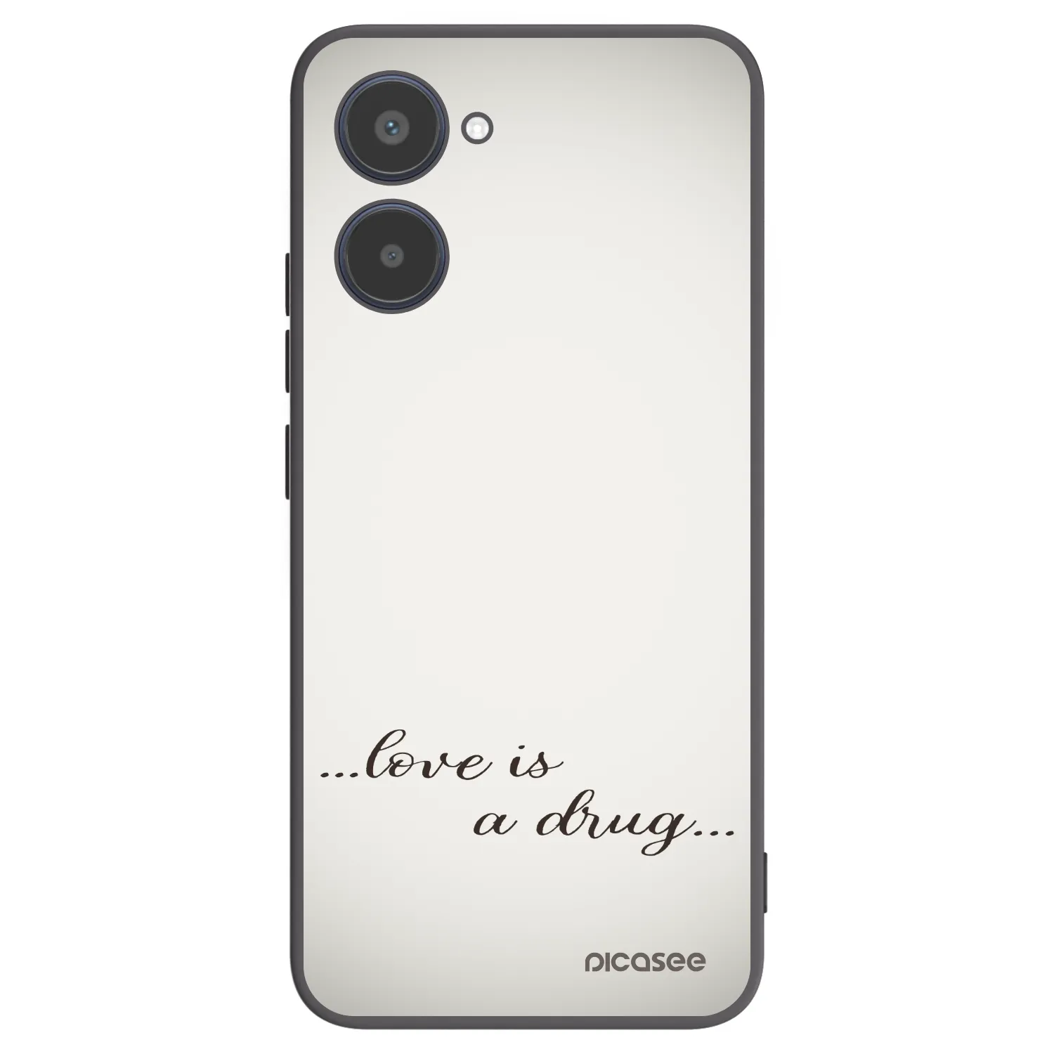 Picasee Realme 10 4G Hülle - Schwarzes Silikon - Love is a drug