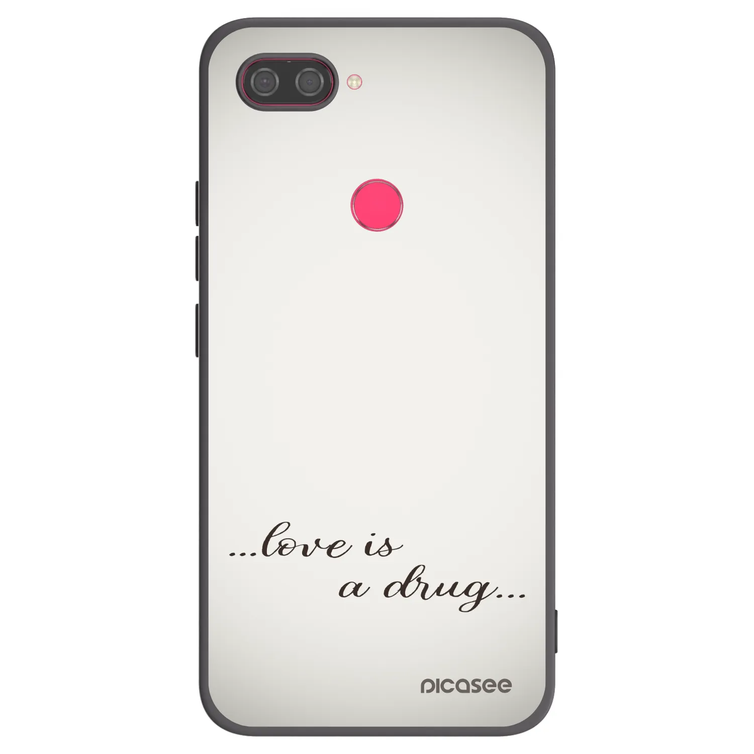 Picasee Xiaomi Mi 8 Lite Hülle - Schwarzes Silikon - Love is a drug
