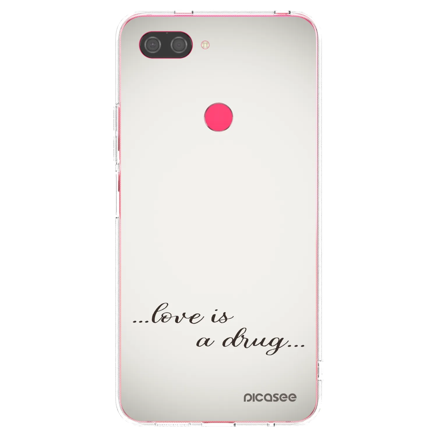 Picasee Xiaomi Mi 8 Lite Hülle - Transparentes Silikon - Love is a drug