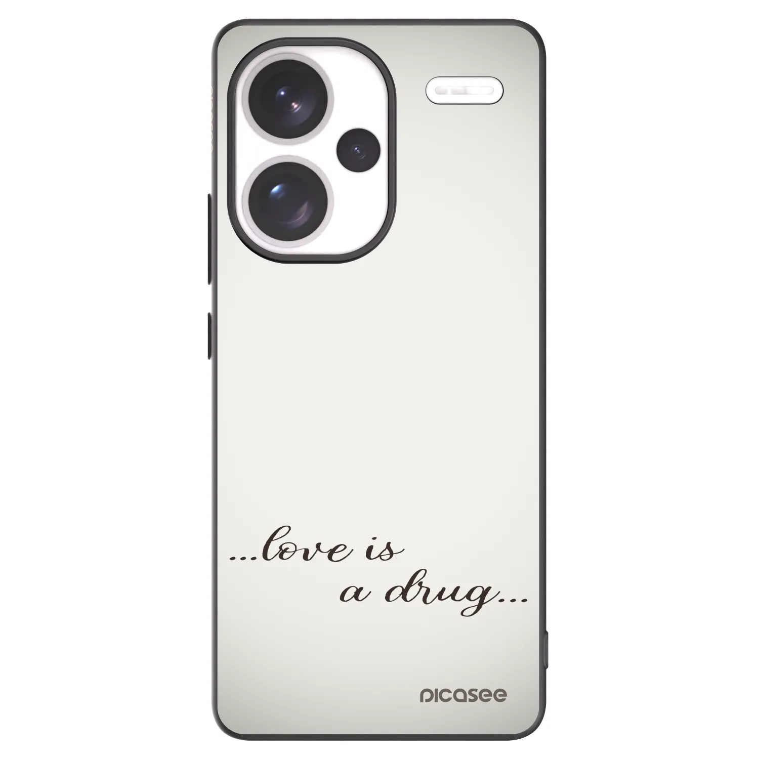Picasee Xiaomi Redmi Note 13 Pro+ 5G Hülle - Schwarzes Silikon - Love is a drug