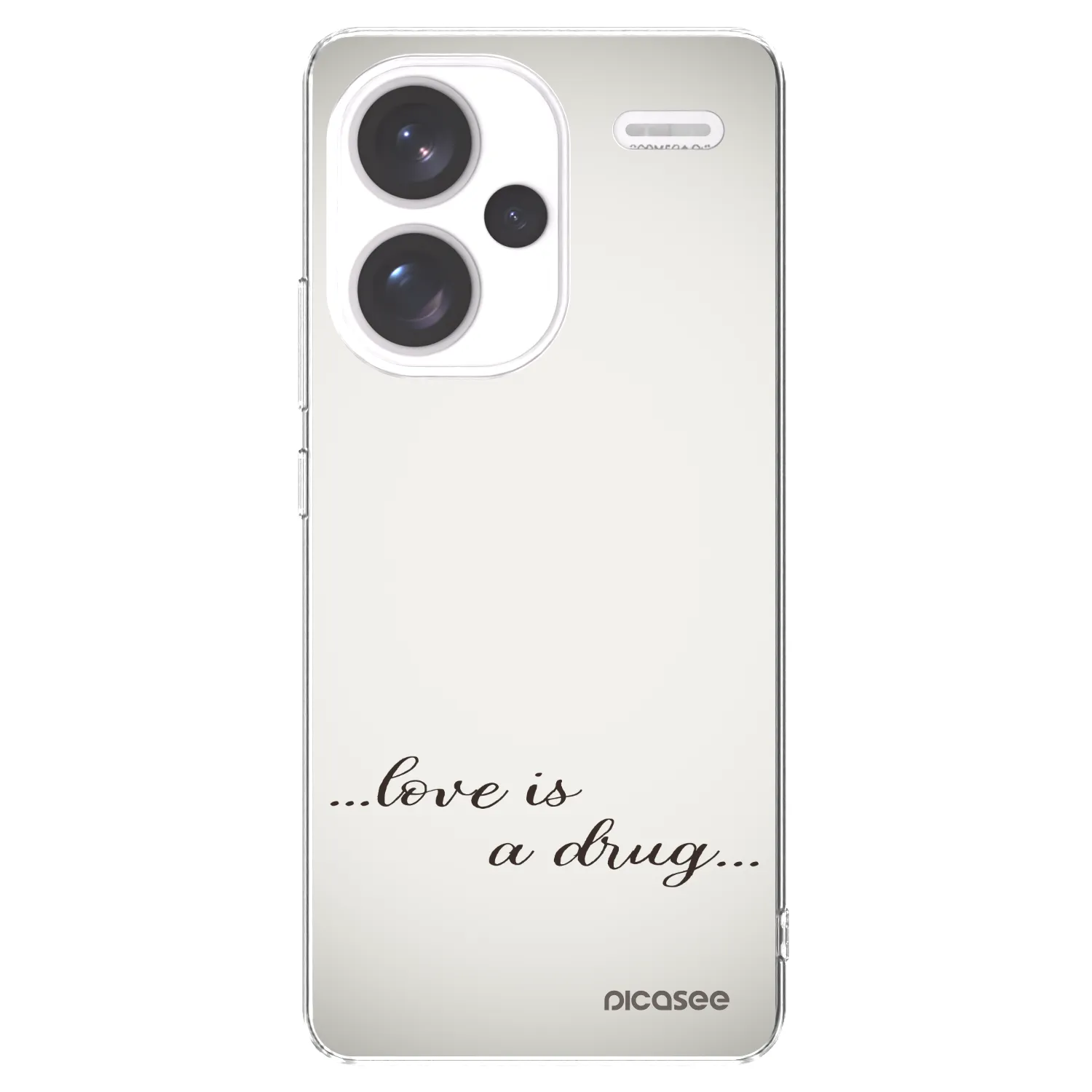 Picasee Xiaomi Redmi Note 13 Pro+ 5G Hülle - Transparentes Silikon - Love is a drug