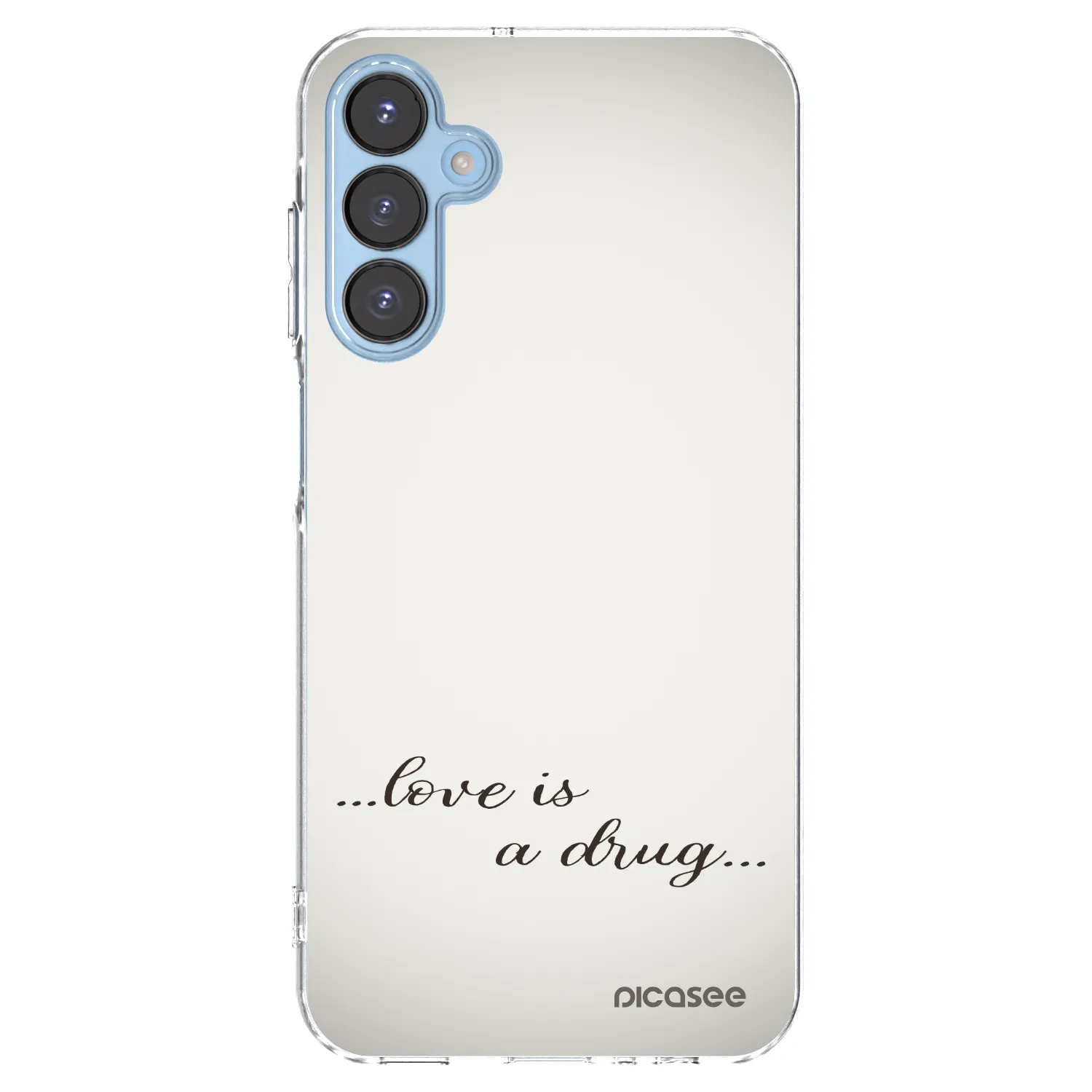 Picasee Samsung Galaxy A15 A156B 5G Hülle - Transparentes Silikon - Love is a drug