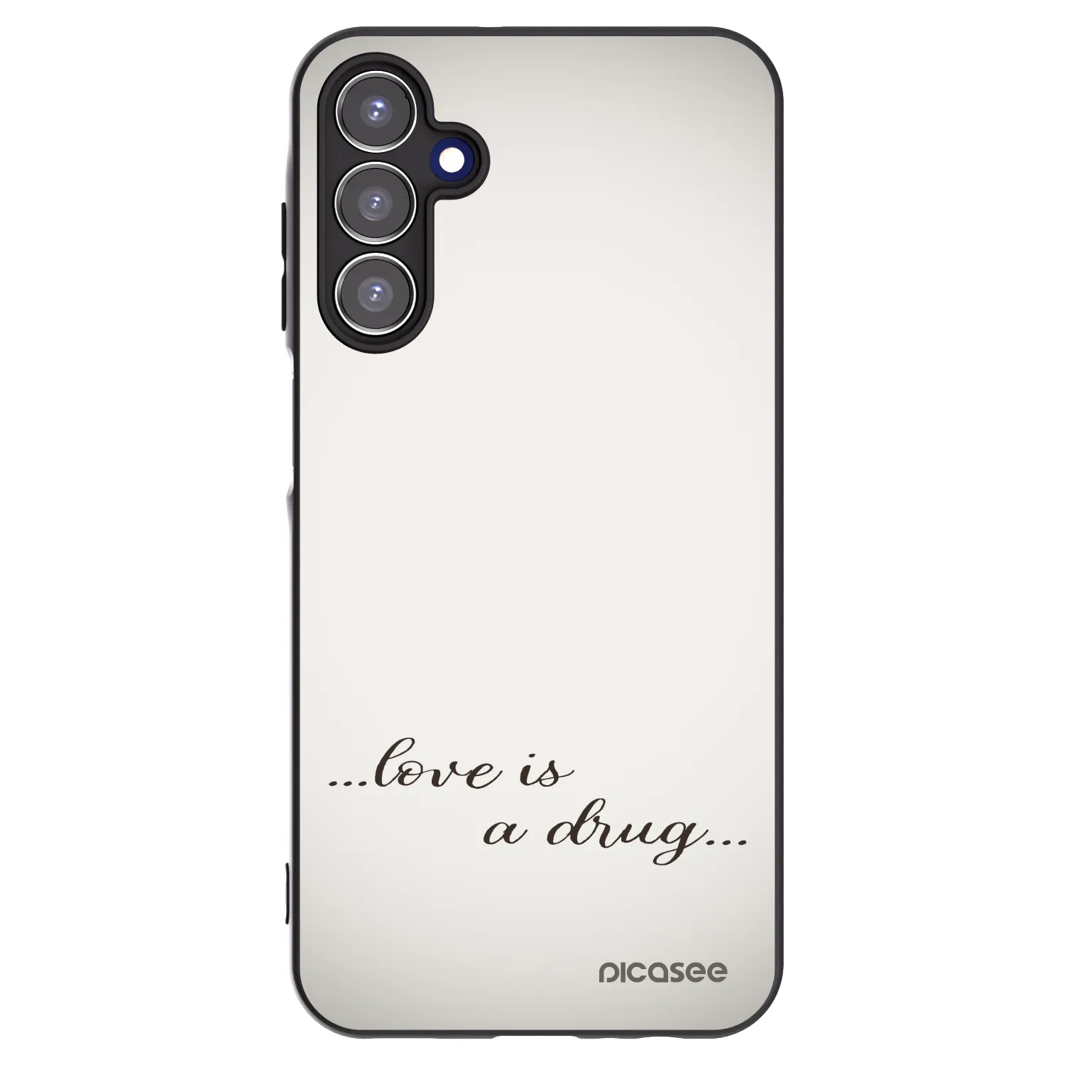 Picasee Samsung Galaxy A15 A155F 4G Hülle - Schwarzes Silikon - Love is a drug