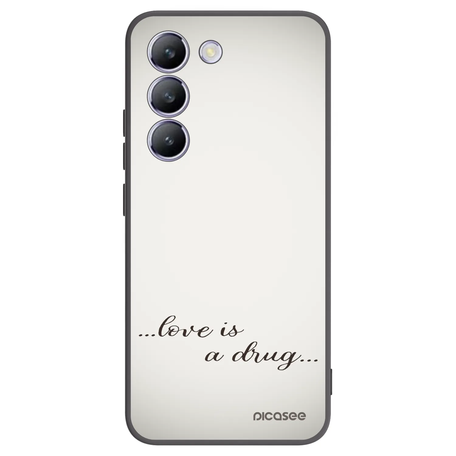 Picasee Vivo V40 SE 5G Hülle - Schwarzes Silikon - Love is a drug