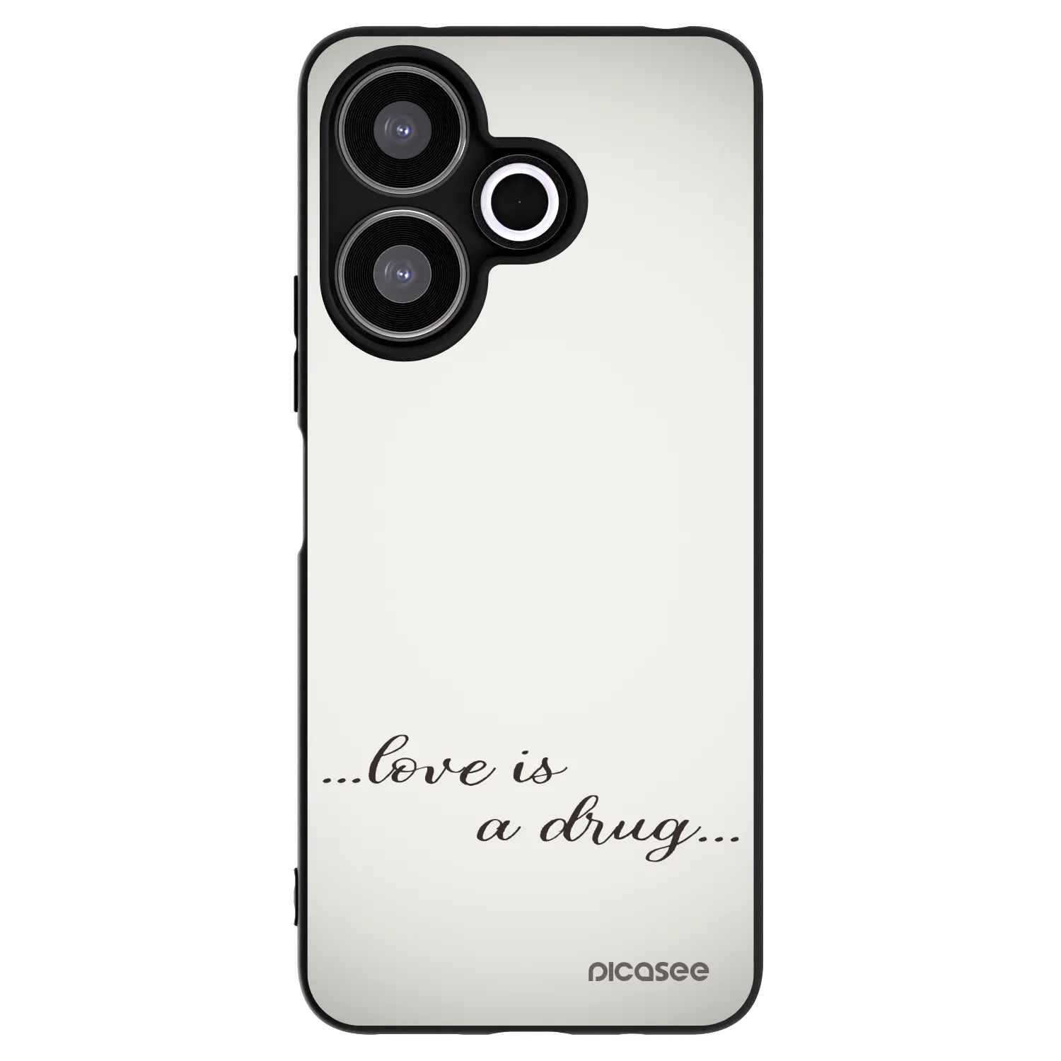 Picasee Xiaomi Redmi 13 4G Hülle - Schwarzes Silikon - Love is a drug