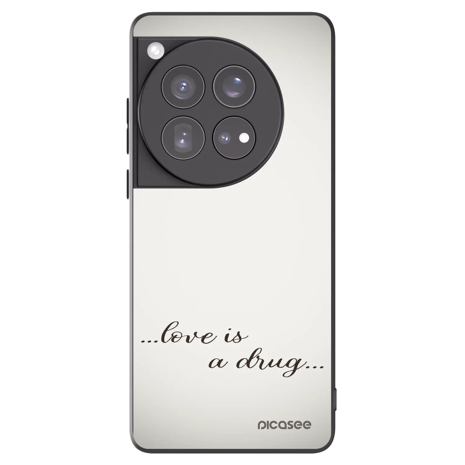 Picasee OnePlus 12 5G Hülle - Schwarzes Silikon - Love is a drug