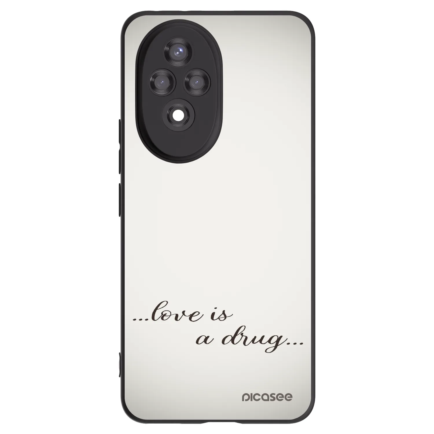 Picasee Honor 200 Pro 5G Hülle - Schwarzes Silikon - Love is a drug