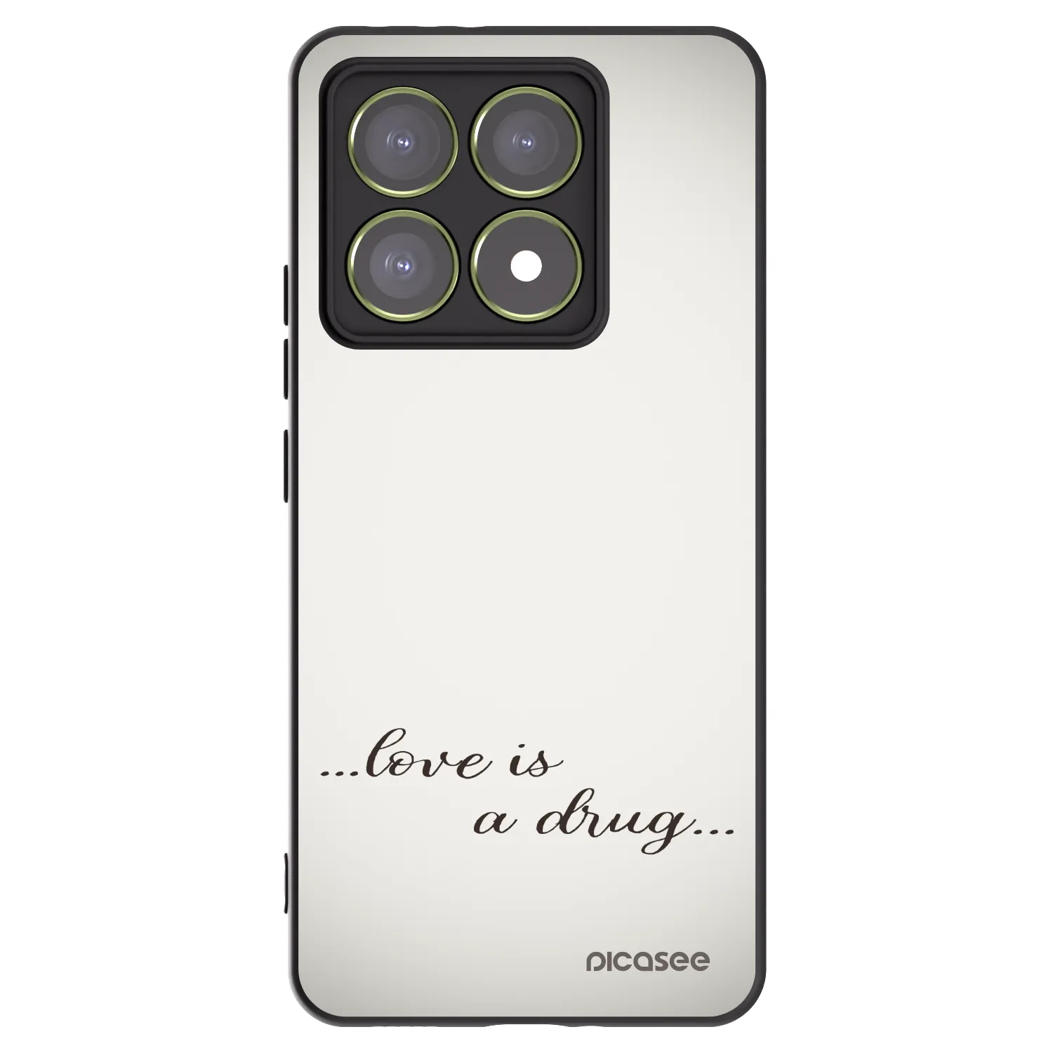 Picasee Xiaomi 14T Hülle - Schwarzes Silikon - Love is a drug