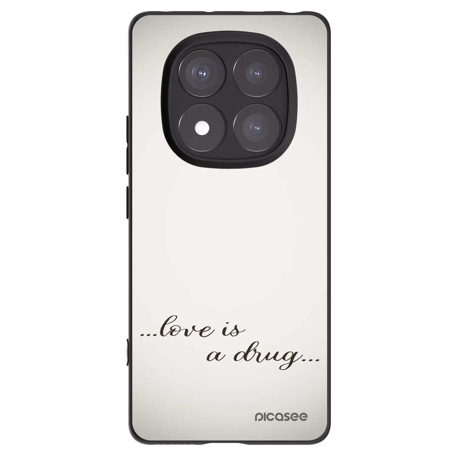 Picasee Xiaomi Redmi Note 14 Pro+ 5G Hülle - Schwarzes Silikon - Love is a drug
