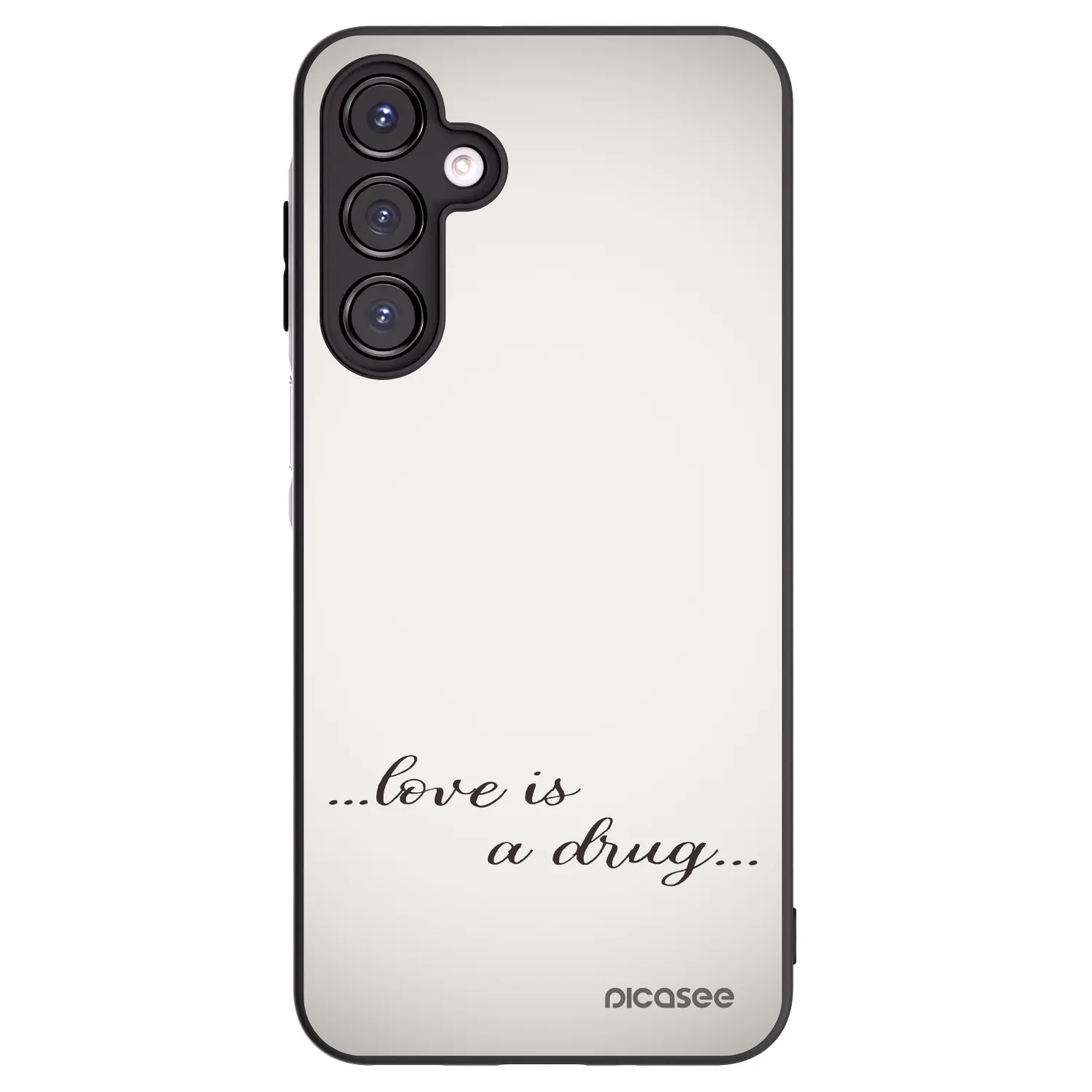 Picasee Samsung Galaxy A16 5G Hülle - Schwarzes Silikon - Love is a drug