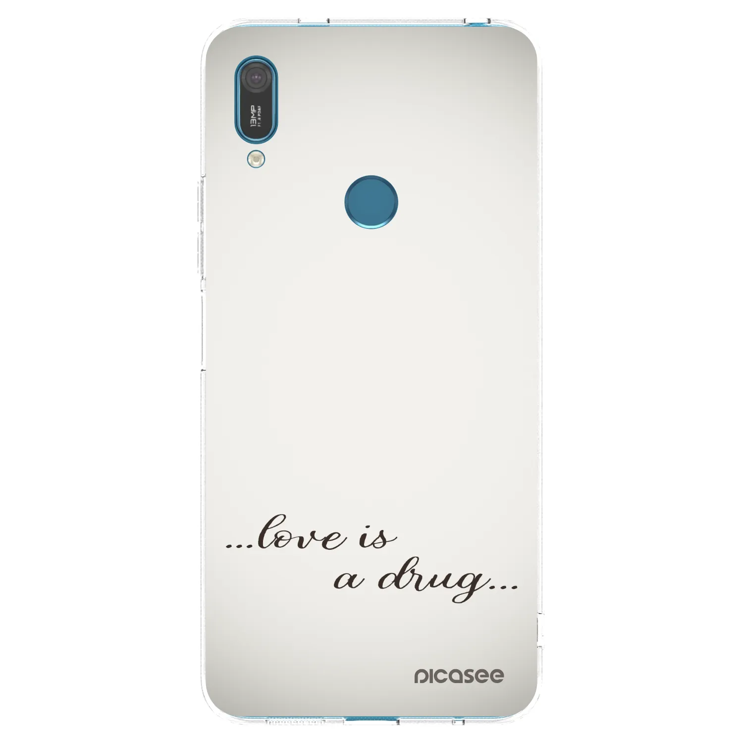 Picasee Huawei Y7 2019 Hülle - Transparentes Silikon - Love is a drug