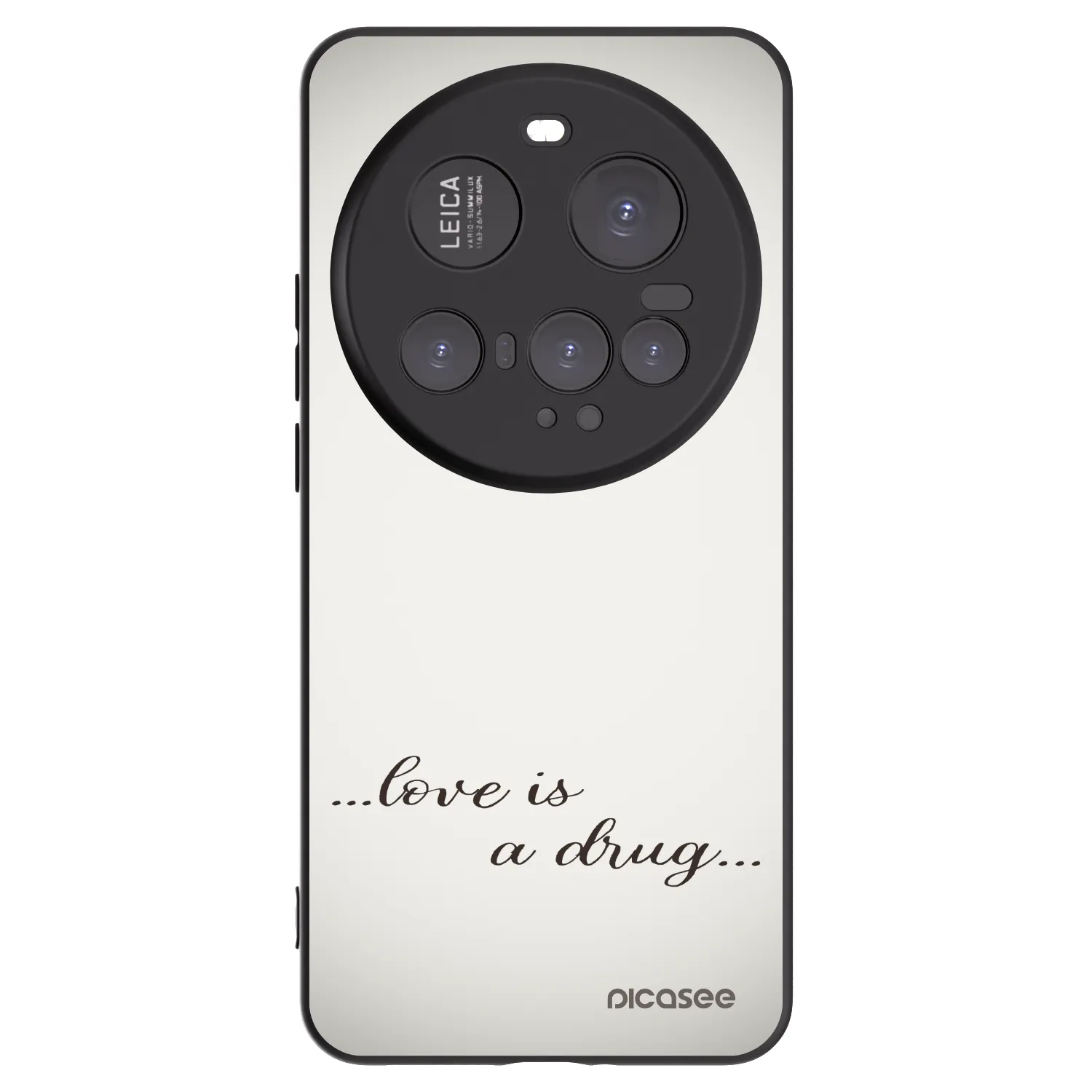 Picasee Xiaomi 15 Ultra Hülle - Schwarzes Silikon - Love is a drug