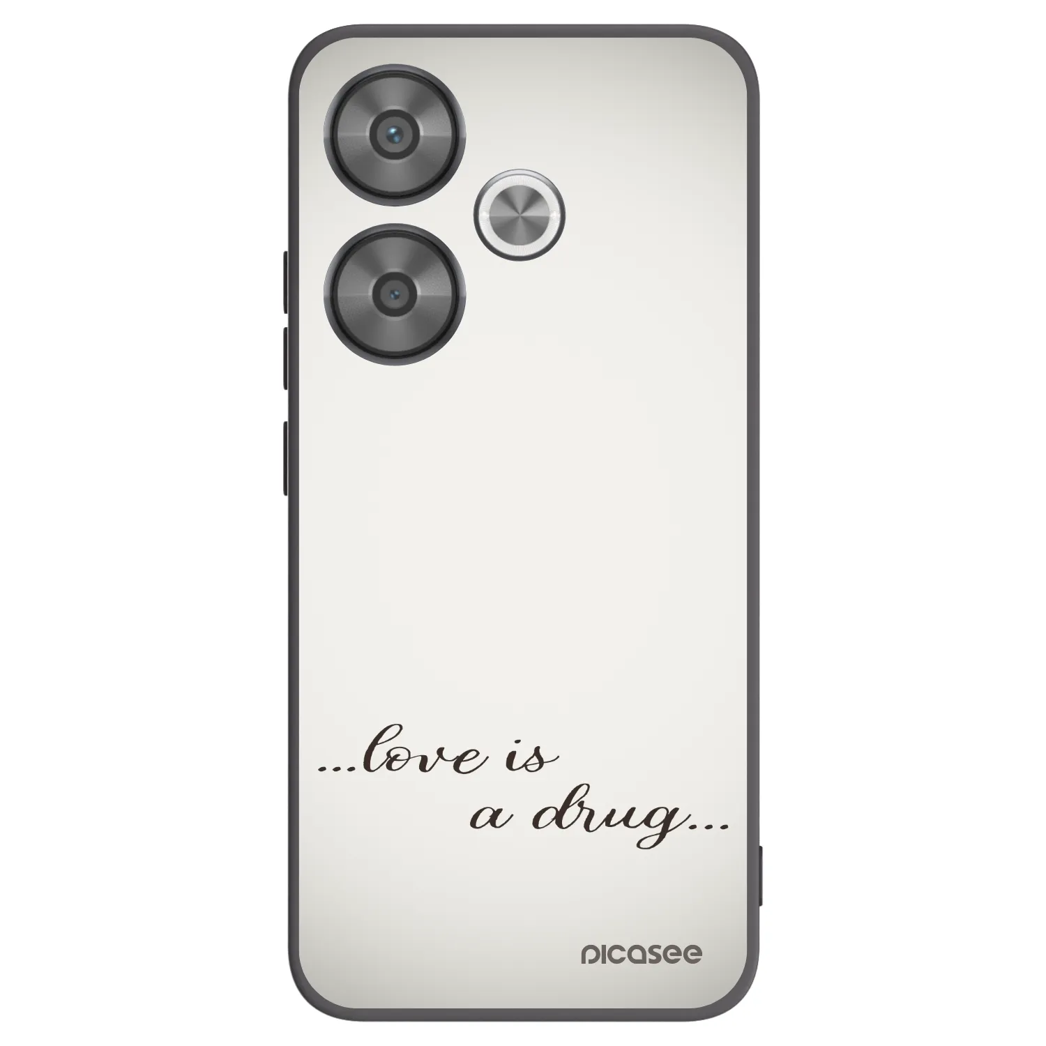 Picasee Xiaomi Poco F6 Hülle - Schwarzes Silikon - Love is a drug